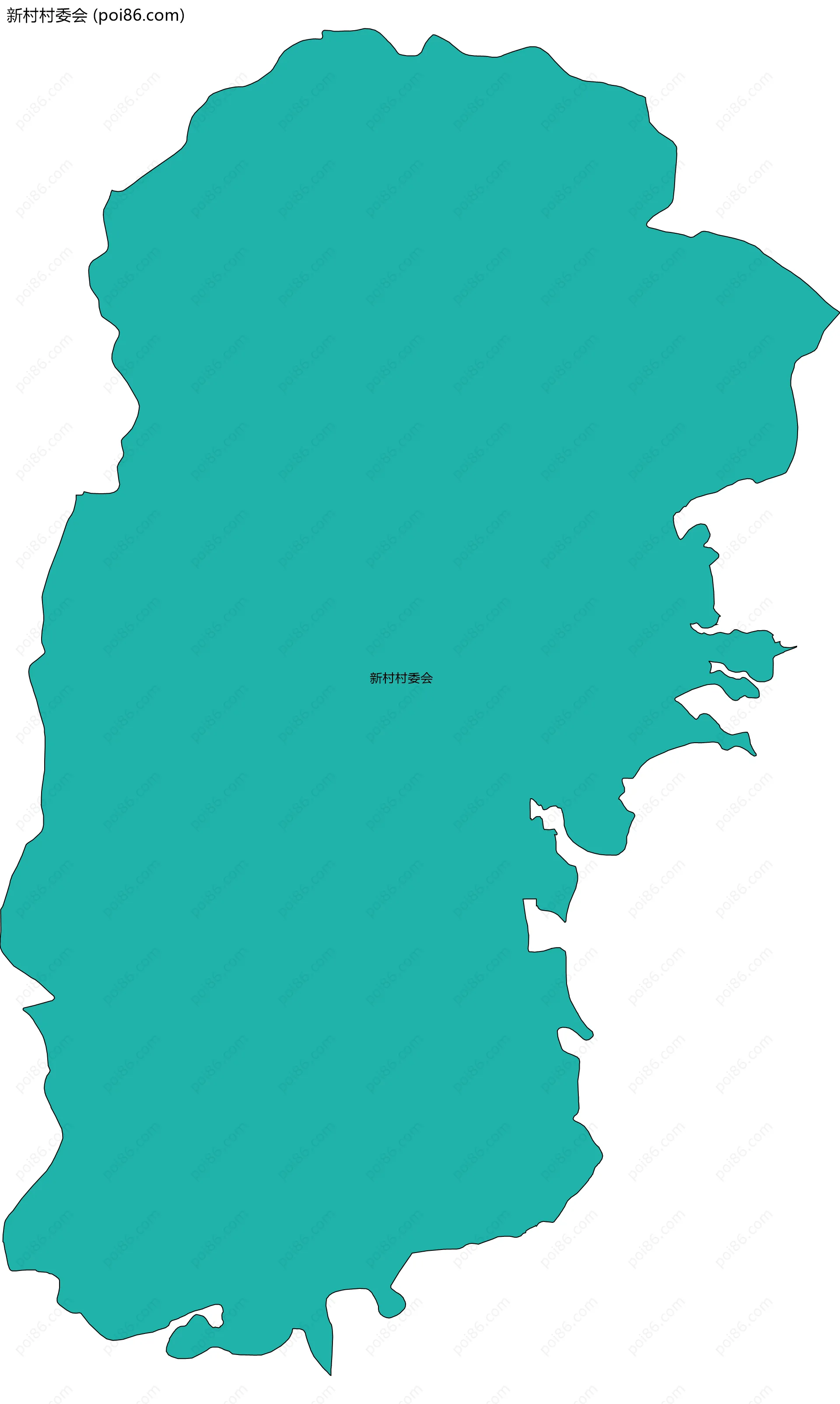 新村村委会边界地图