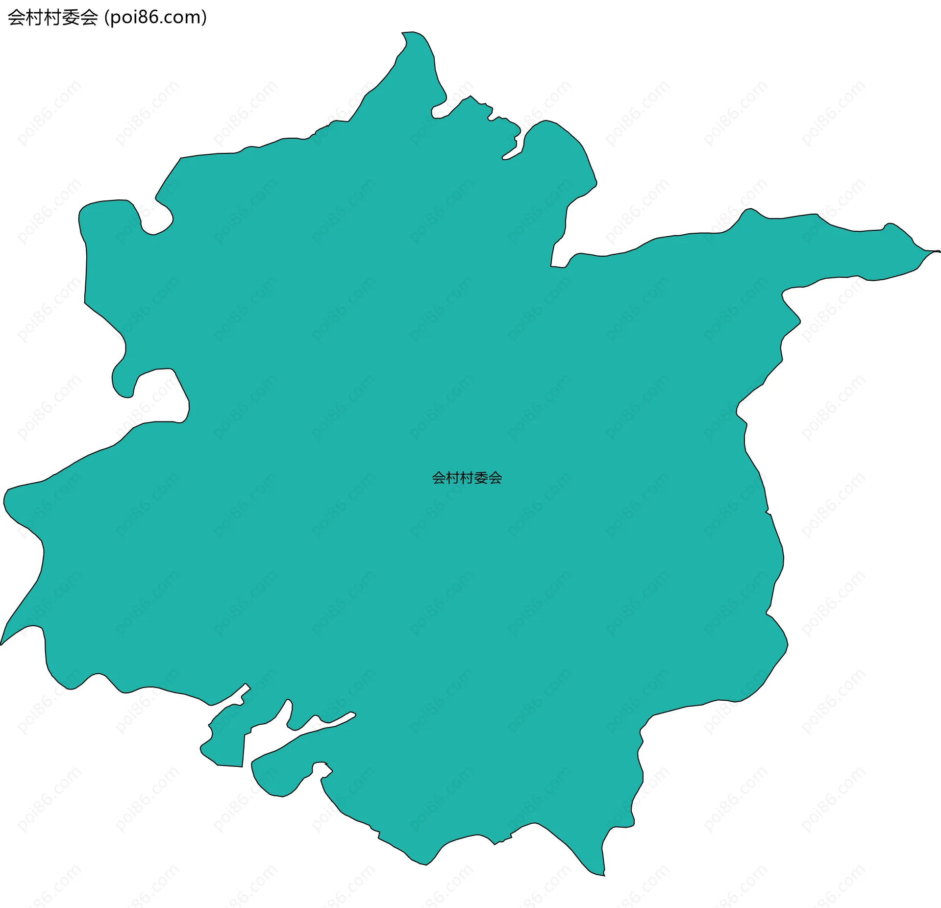 会村村委会边界地图