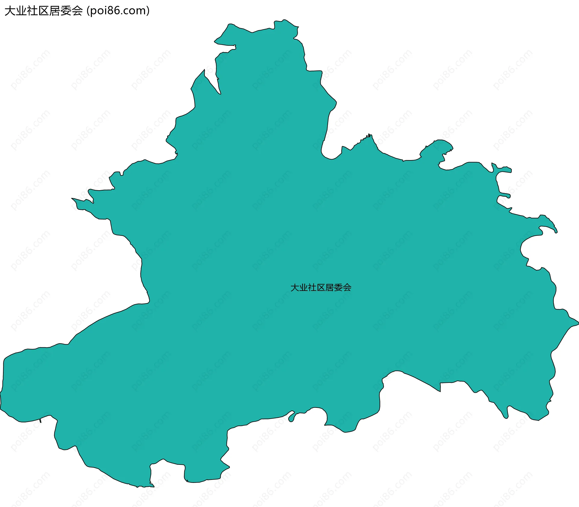 大业社区居委会边界地图