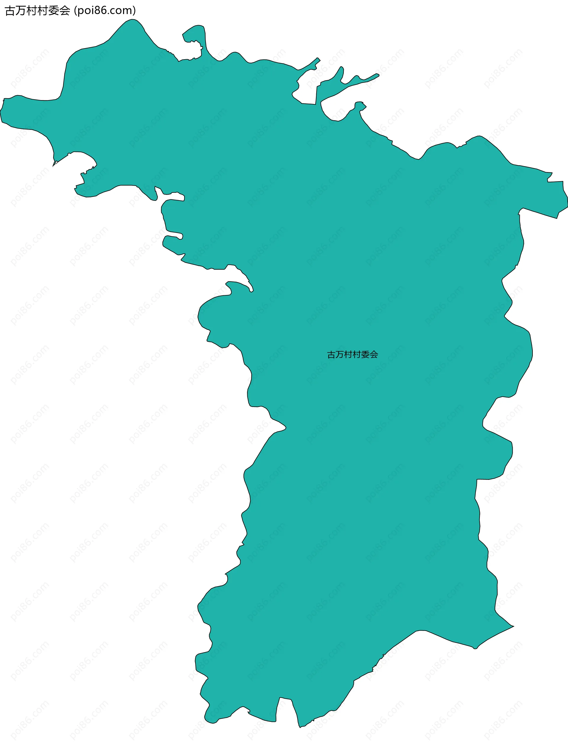 古万村村委会边界地图