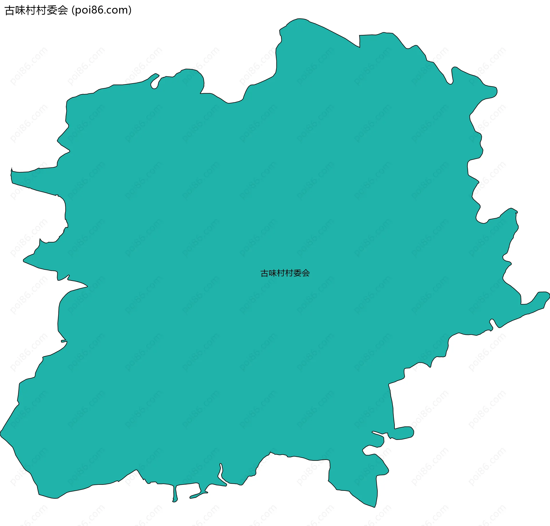 古味村村委会边界地图