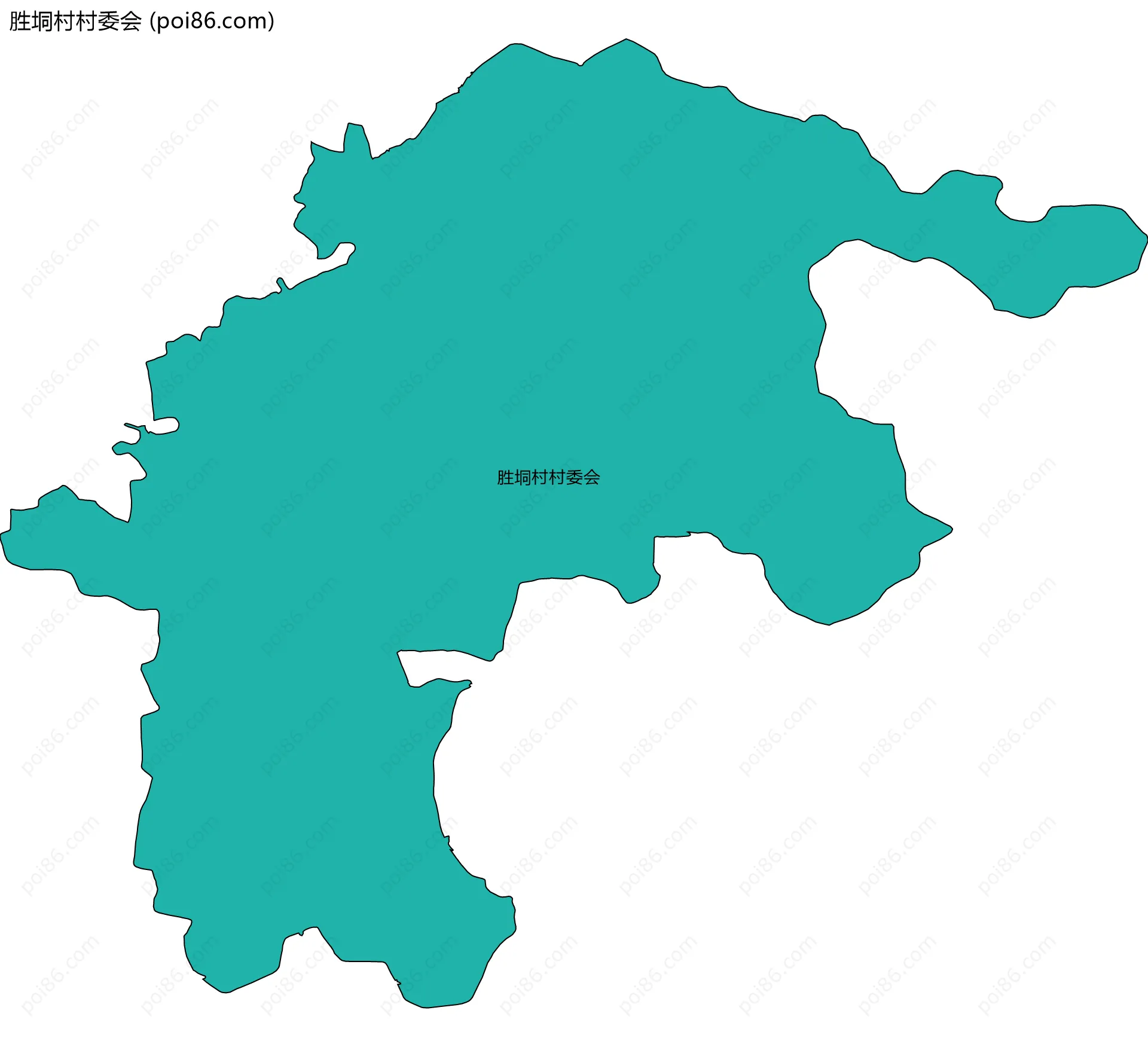 胜垌村村委会边界地图