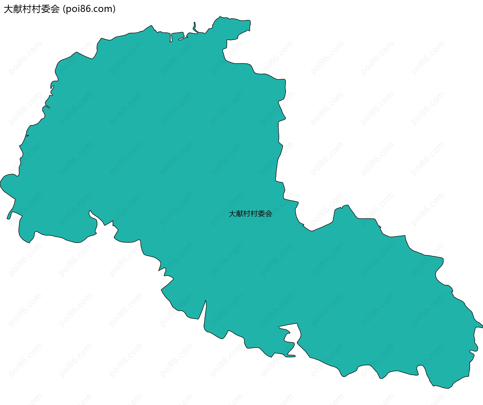 大献村村委会边界地图