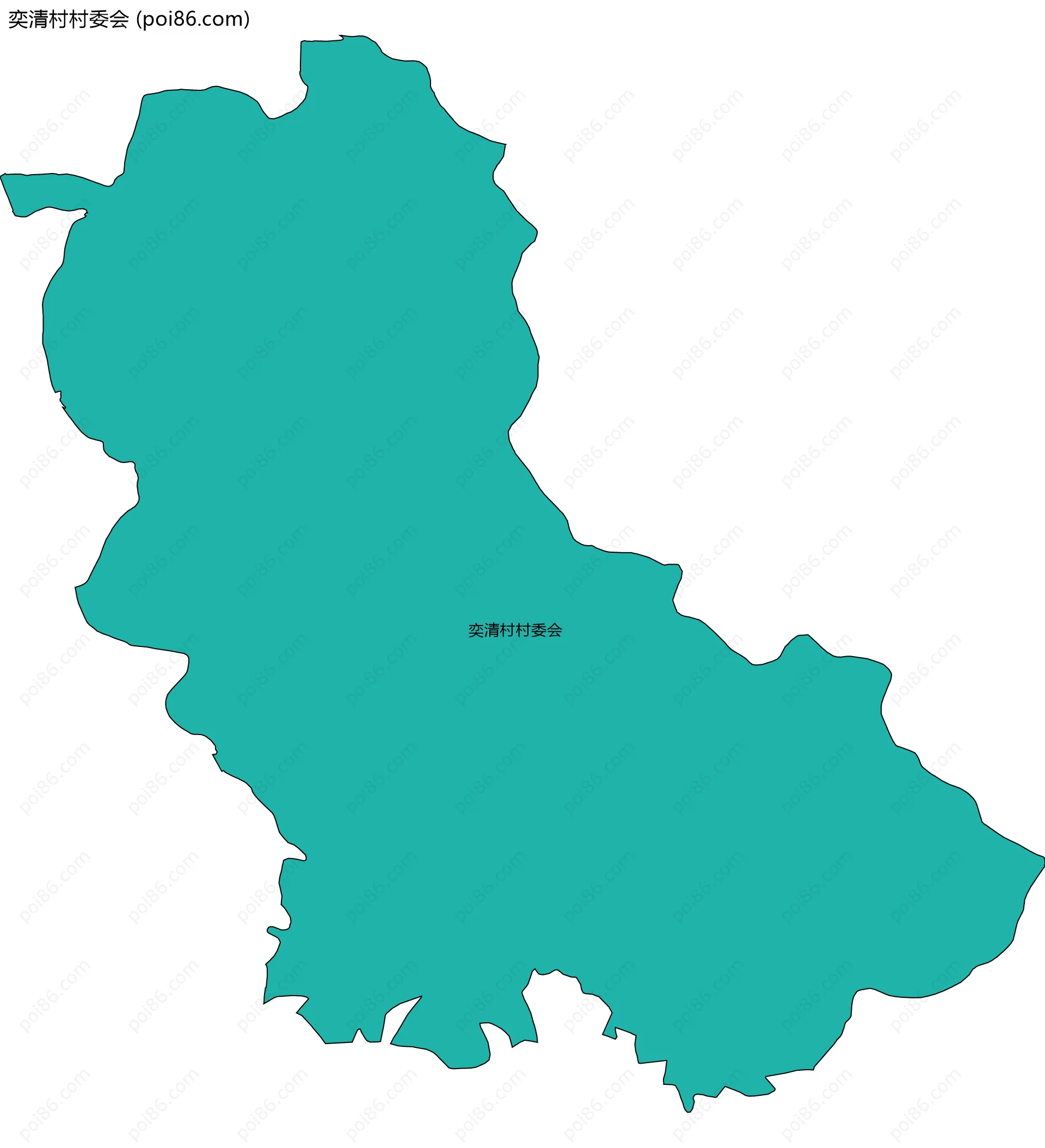 奕清村村委会边界地图