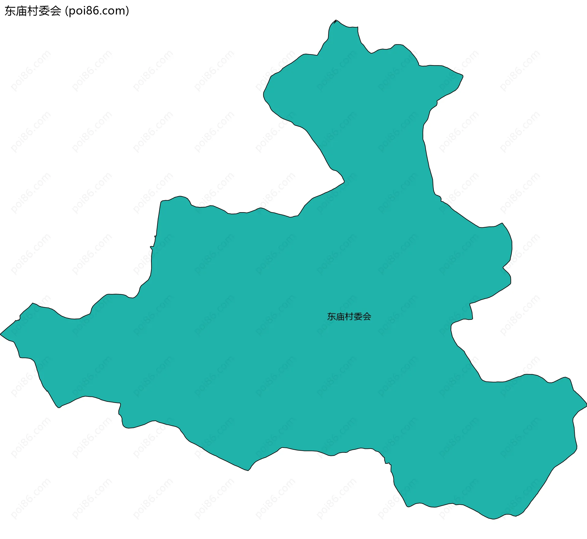 东庙村委会边界地图