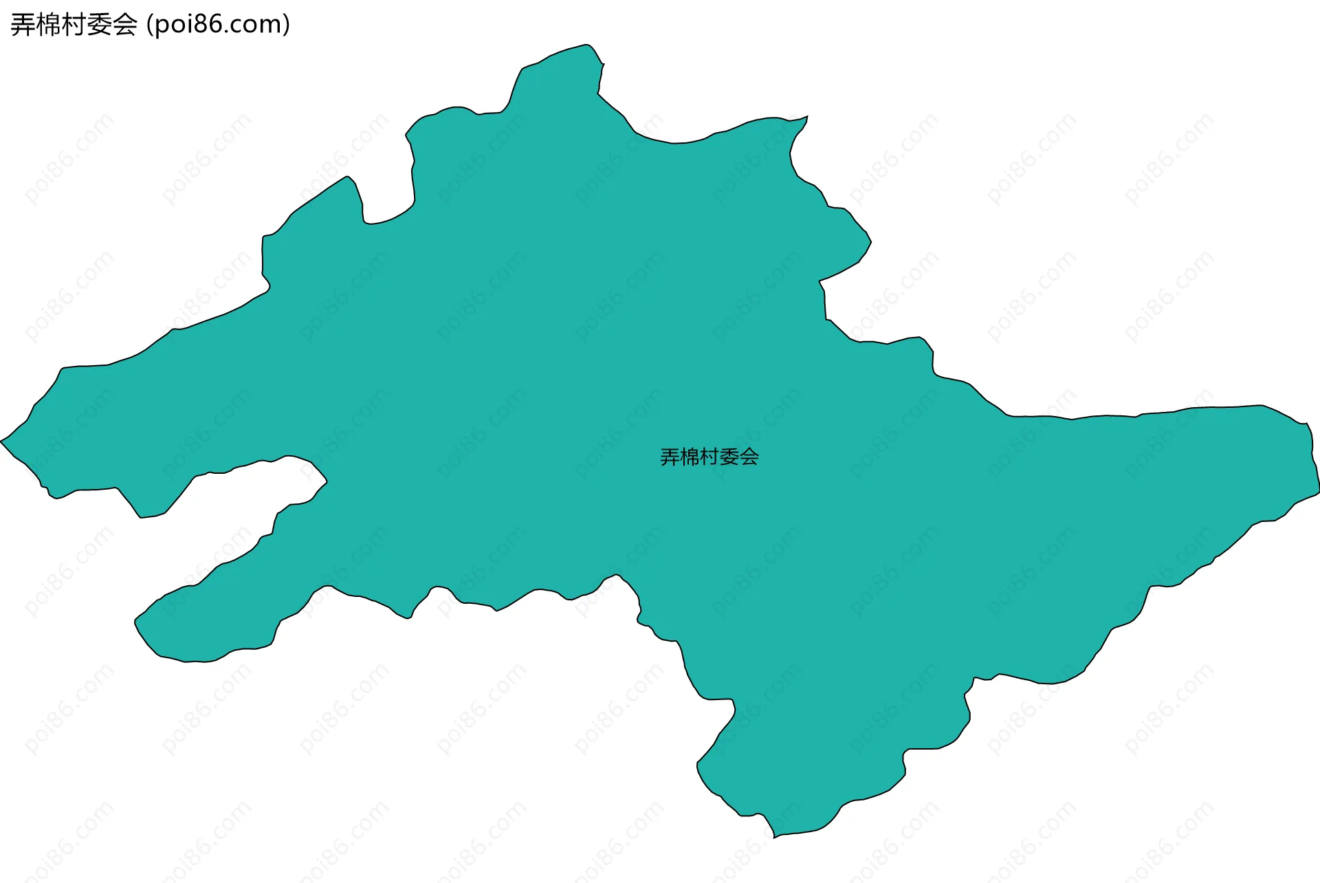 弄棉村委会边界地图