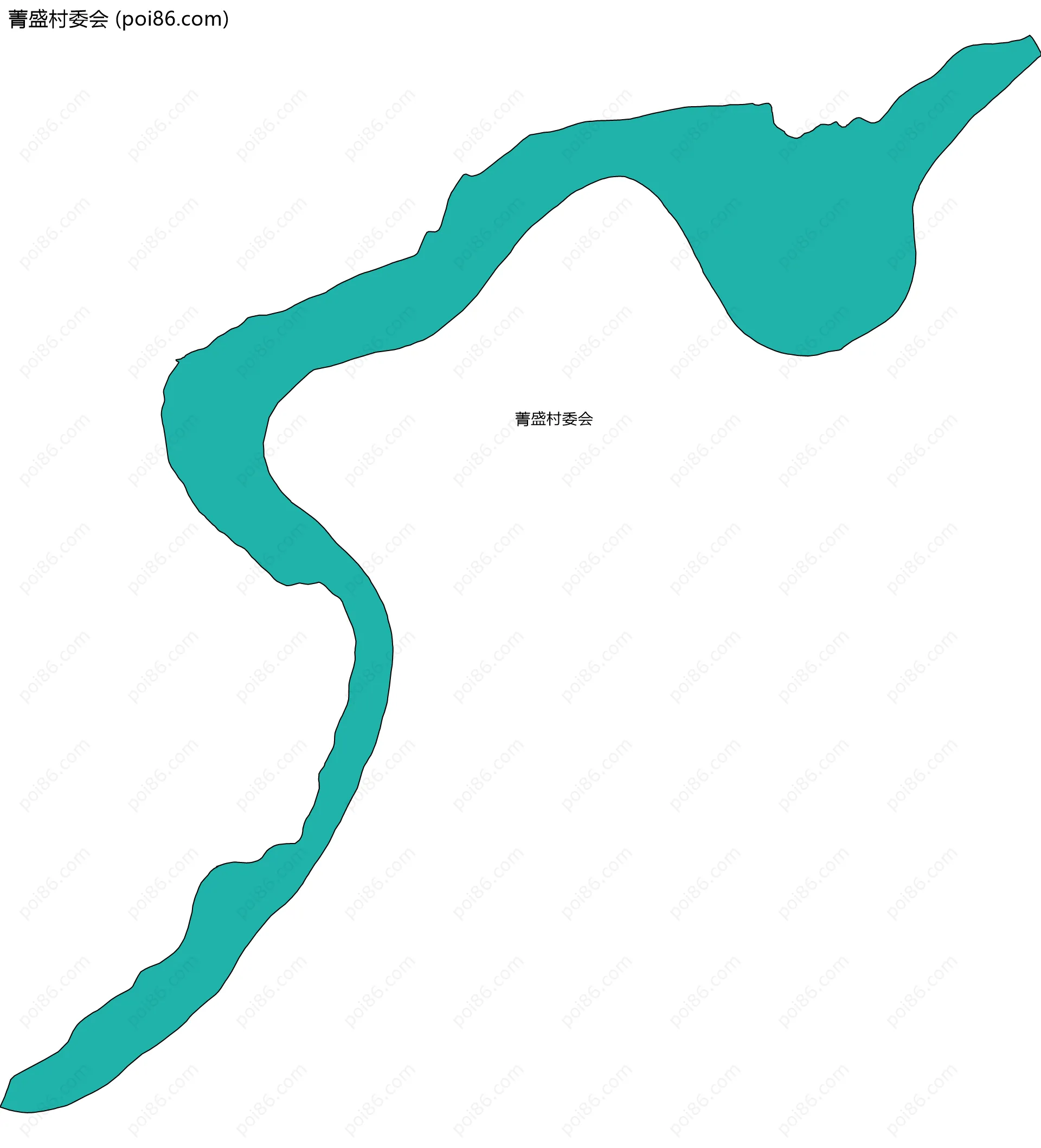 菁盛村委会边界地图