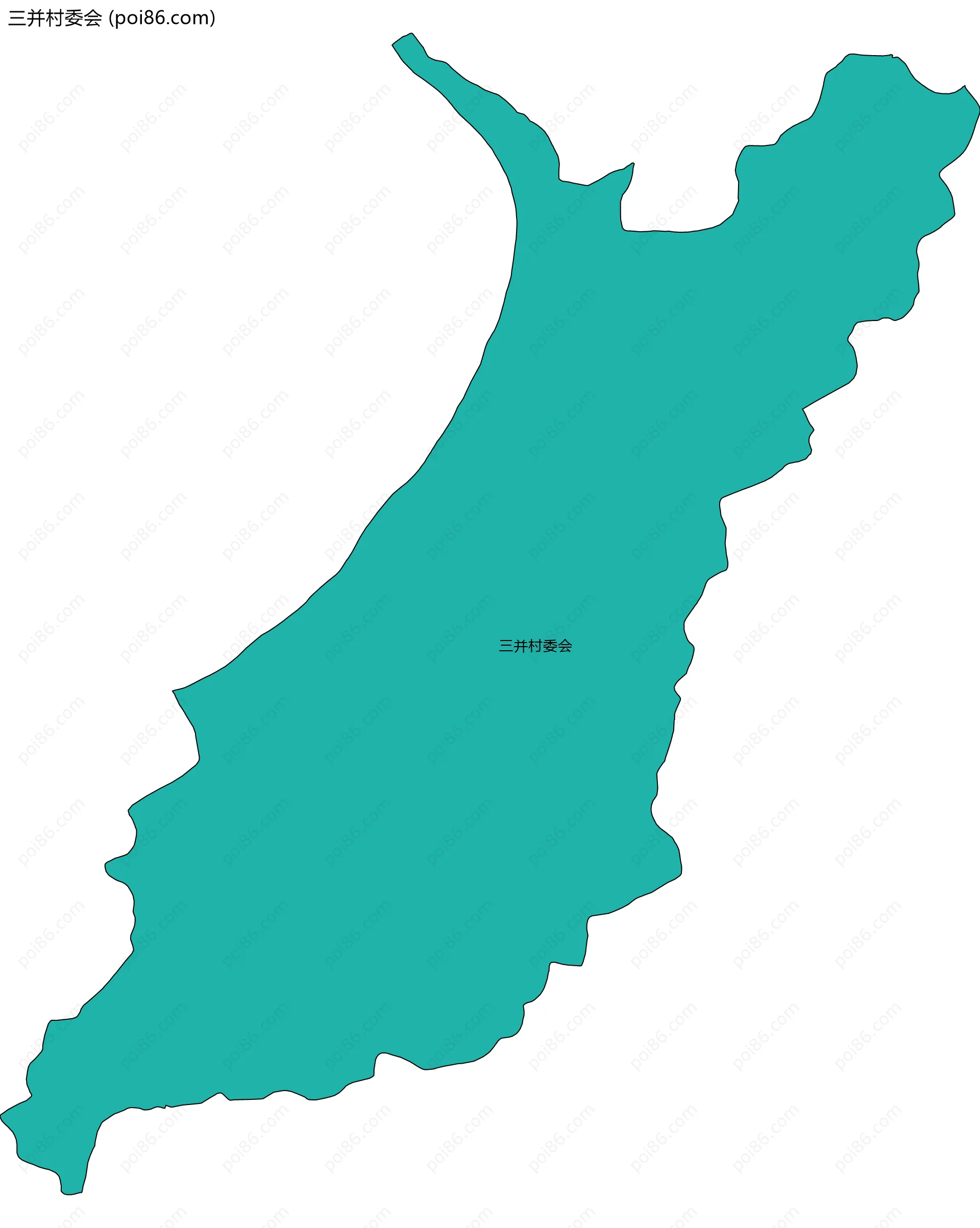 三并村委会边界地图