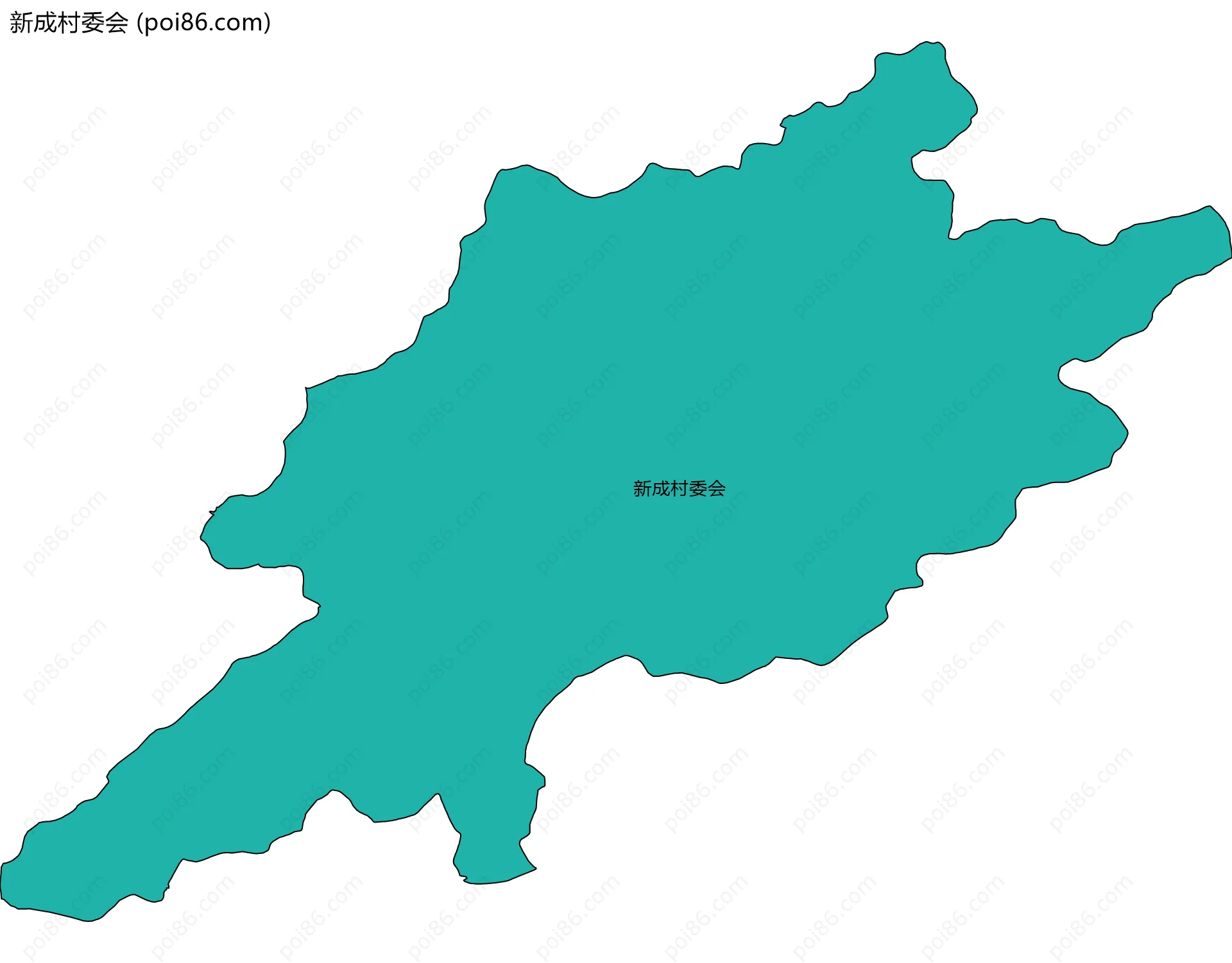 新成村委会边界地图