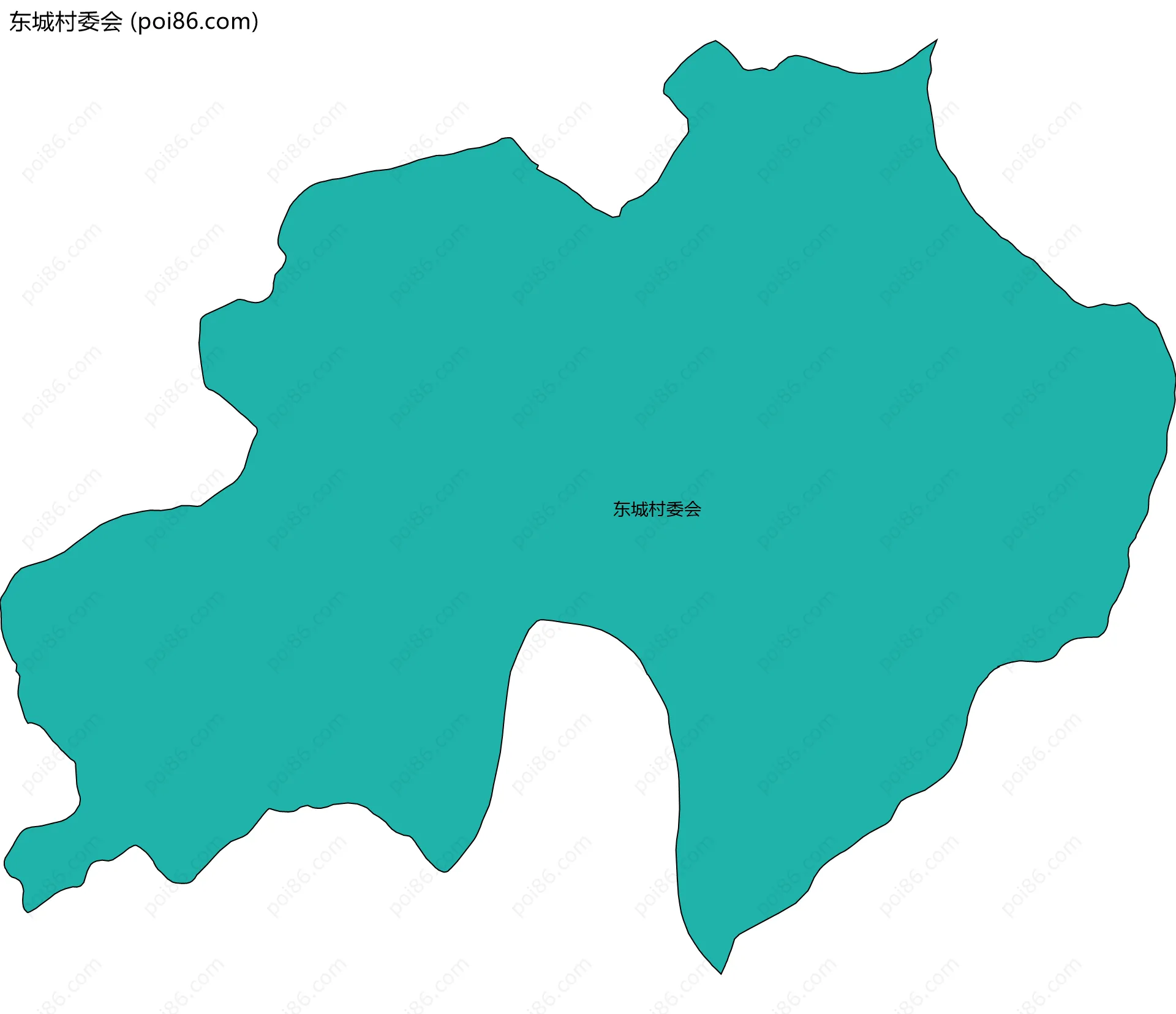 东城村委会边界地图