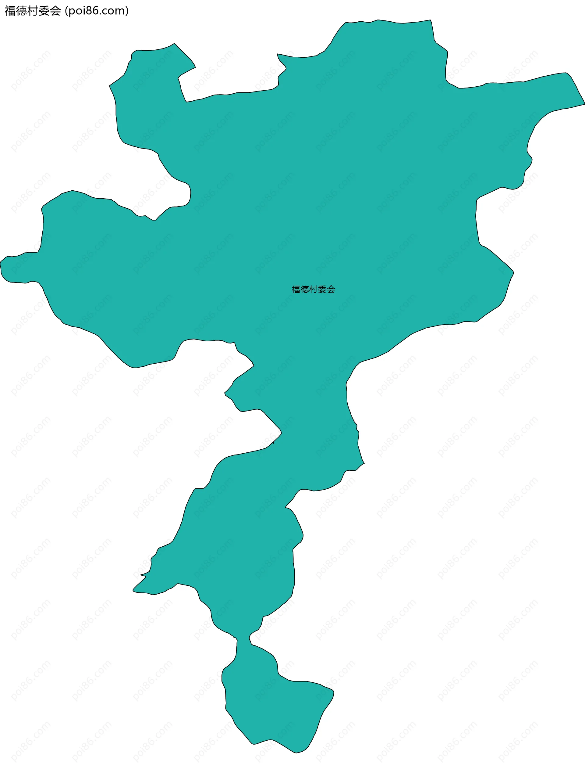 福德村委会边界地图