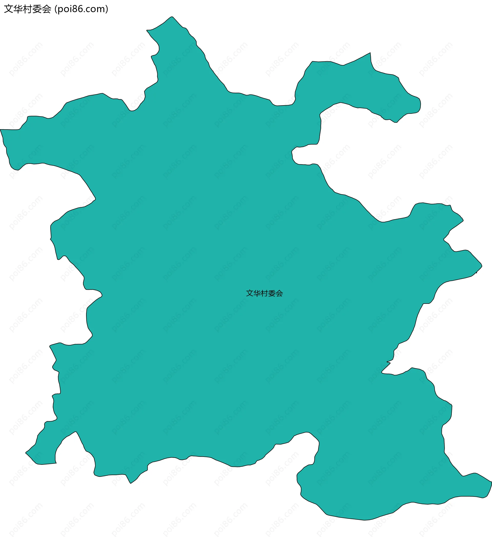 文华村委会边界地图