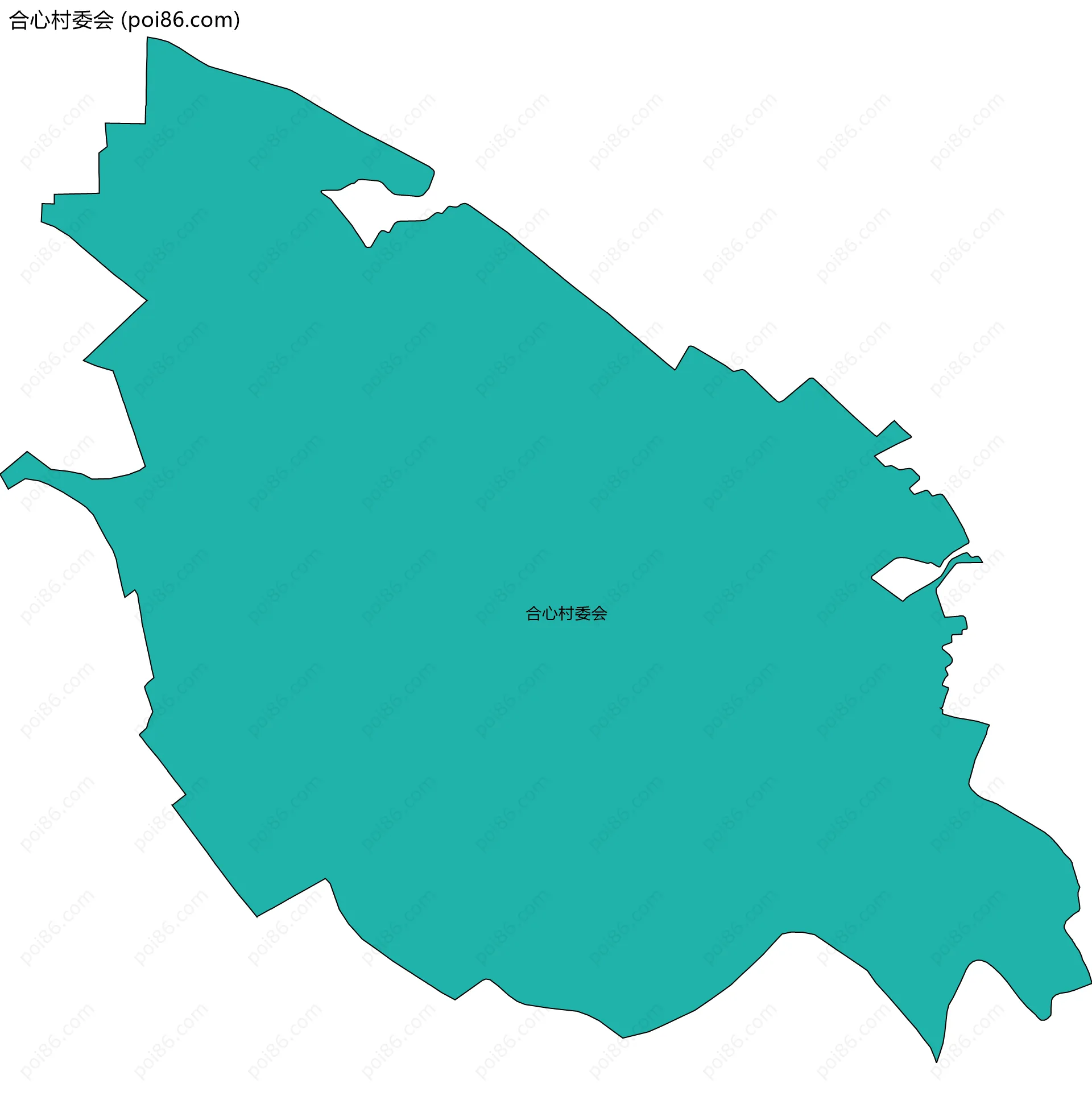 合心村委会边界地图