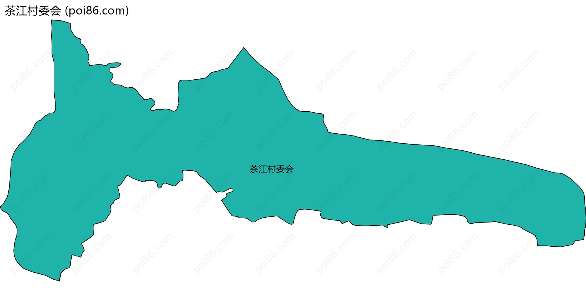 茶江村委会边界地图