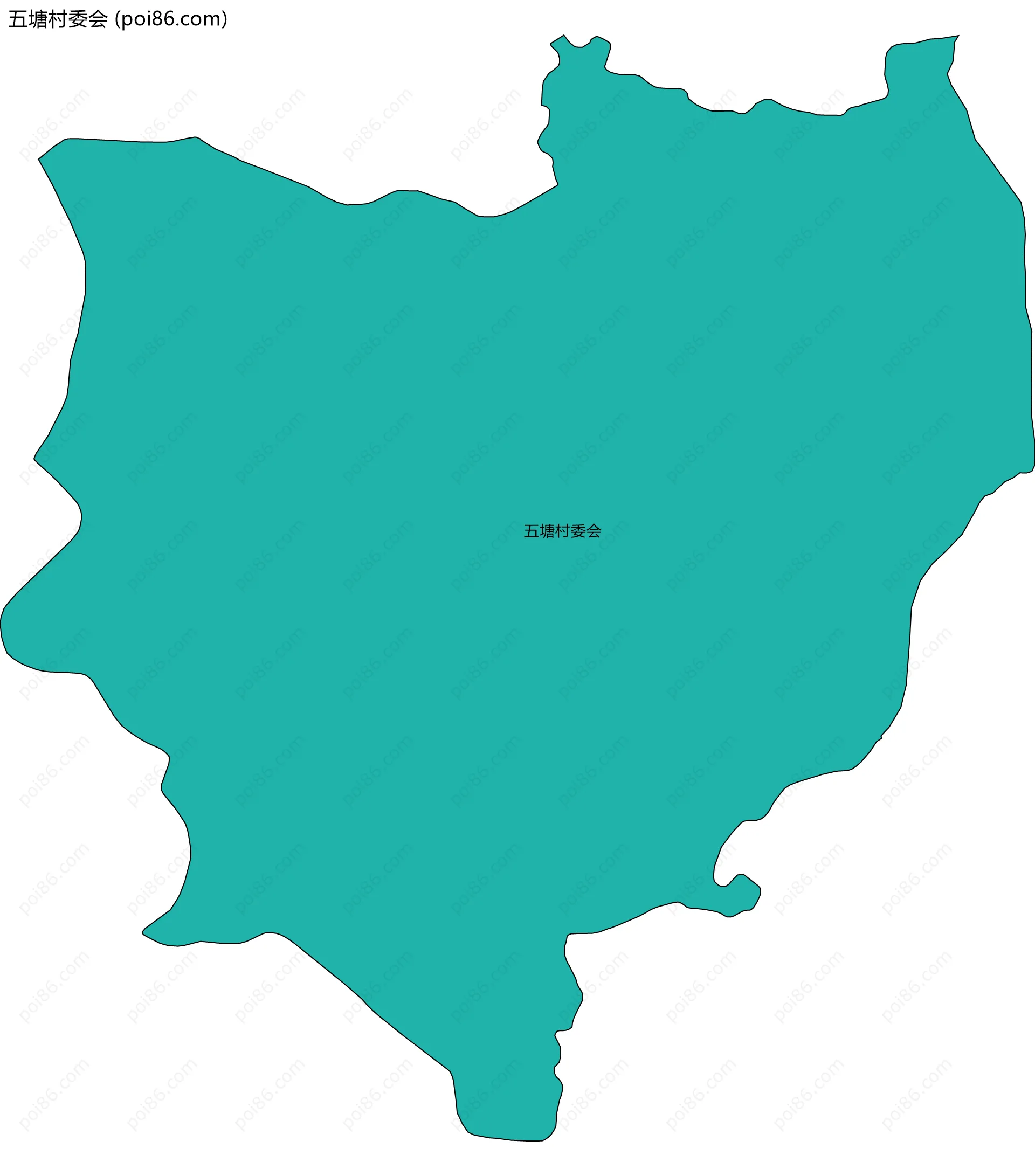 五塘村委会边界地图