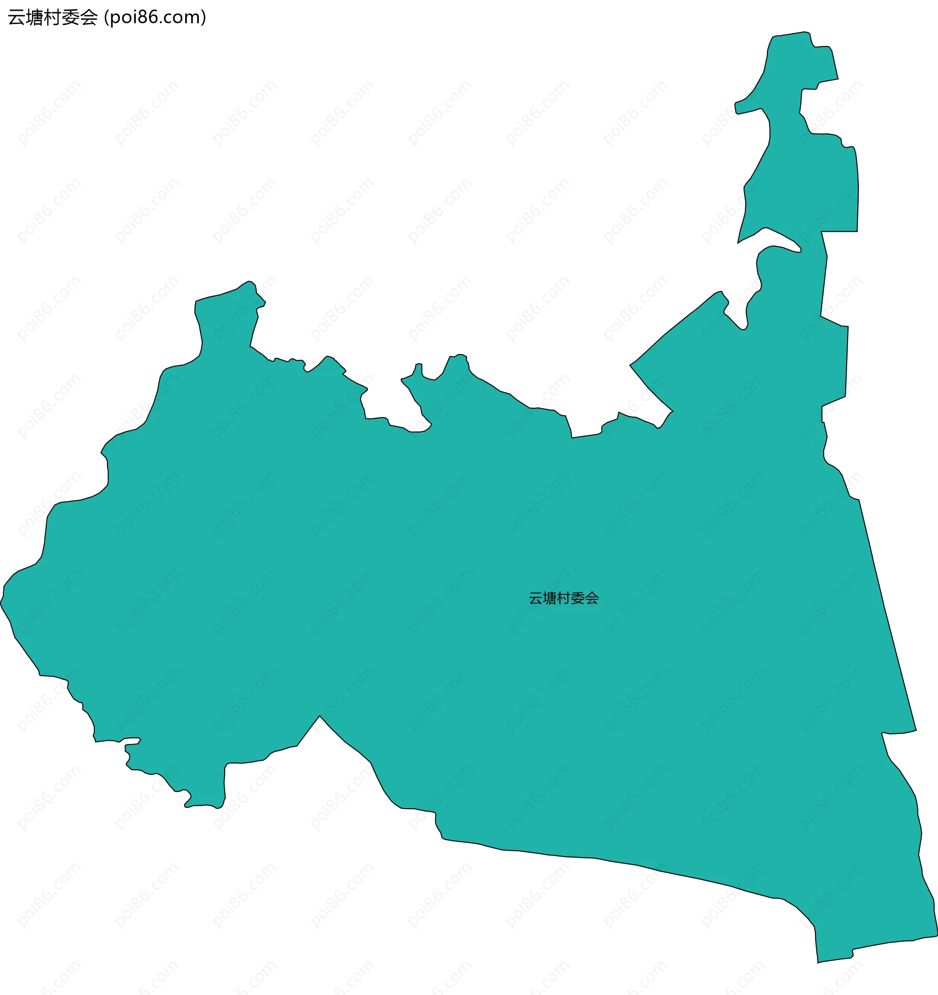 云塘村委会边界地图