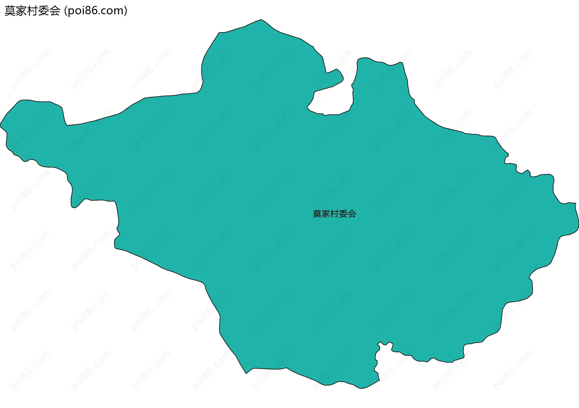 莫家村委会边界地图