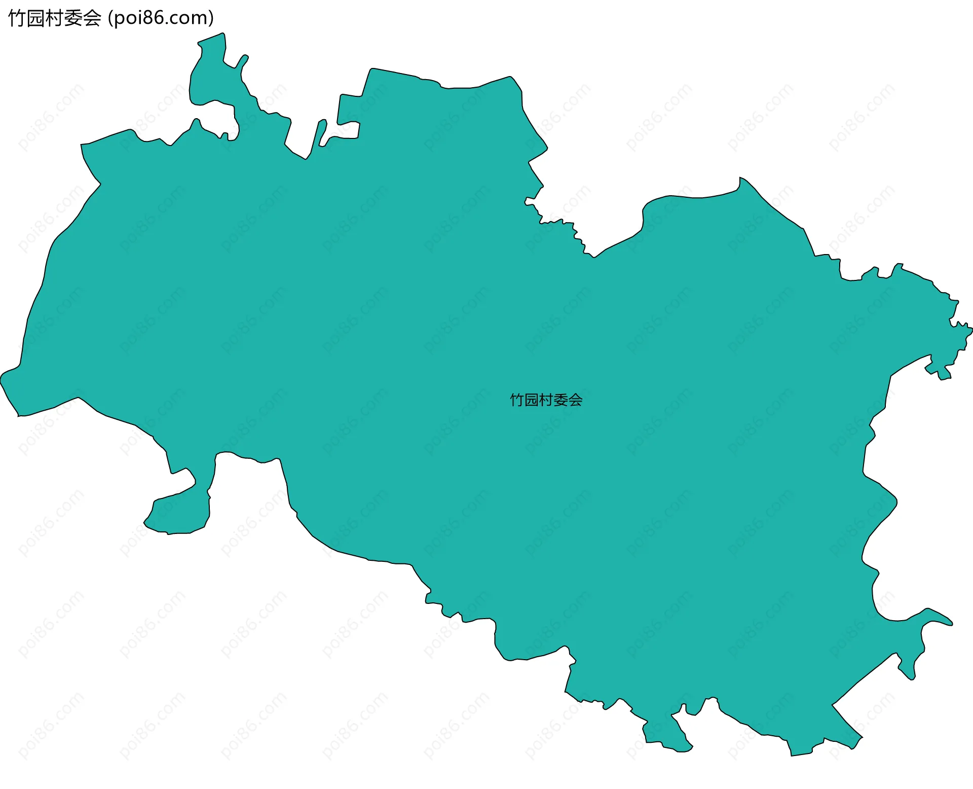 竹园村委会边界地图