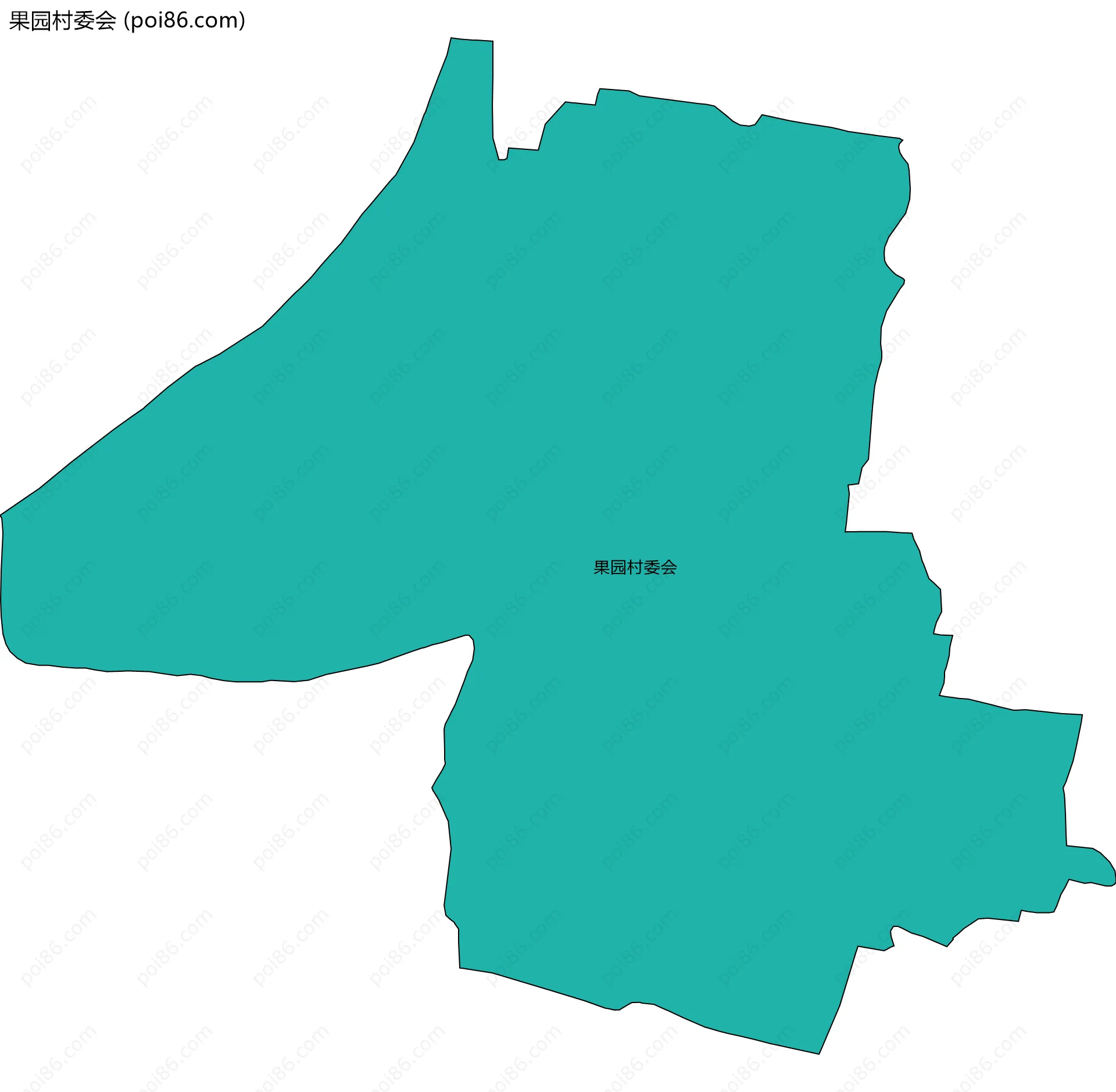 果园村委会边界地图