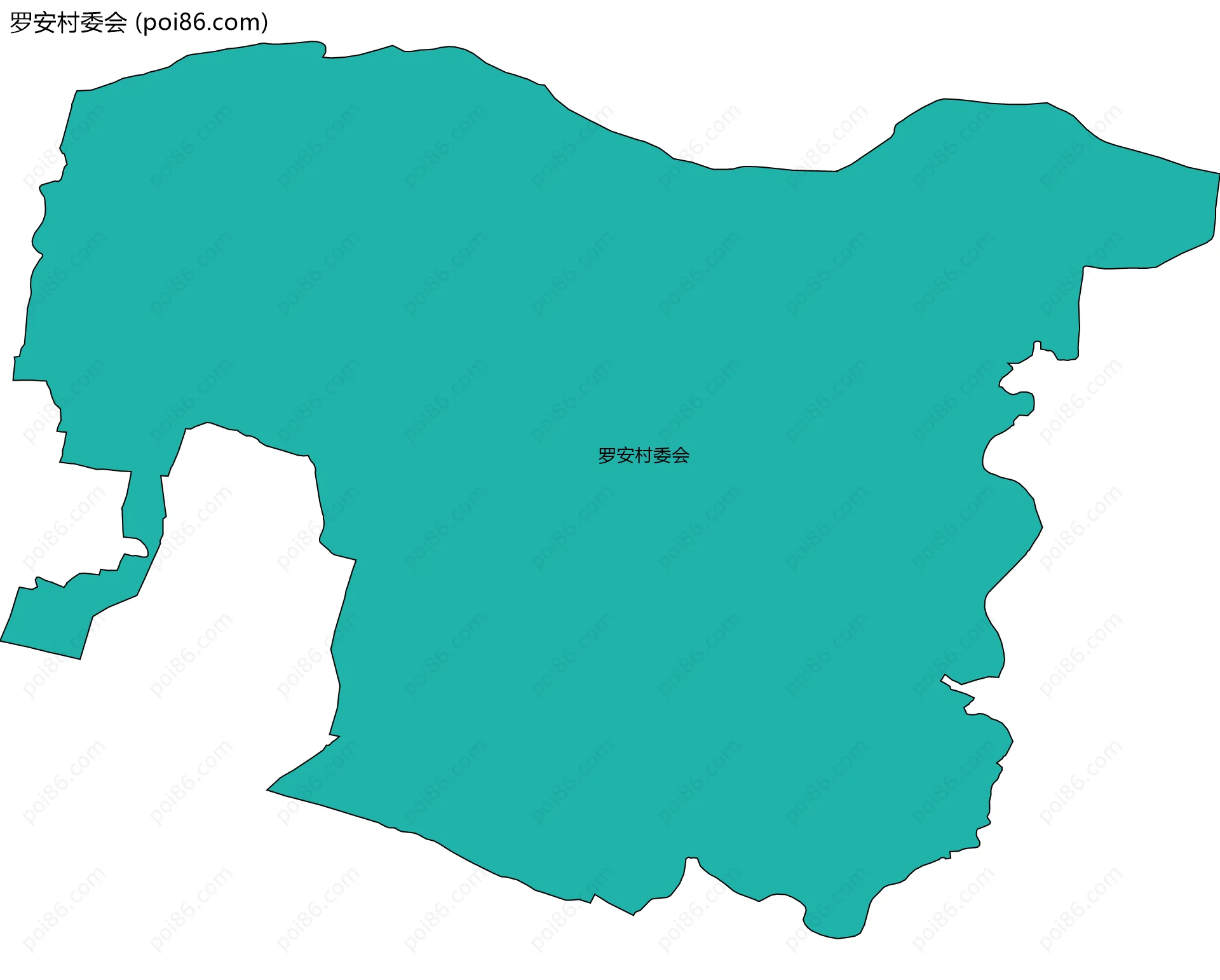 罗安村委会边界地图