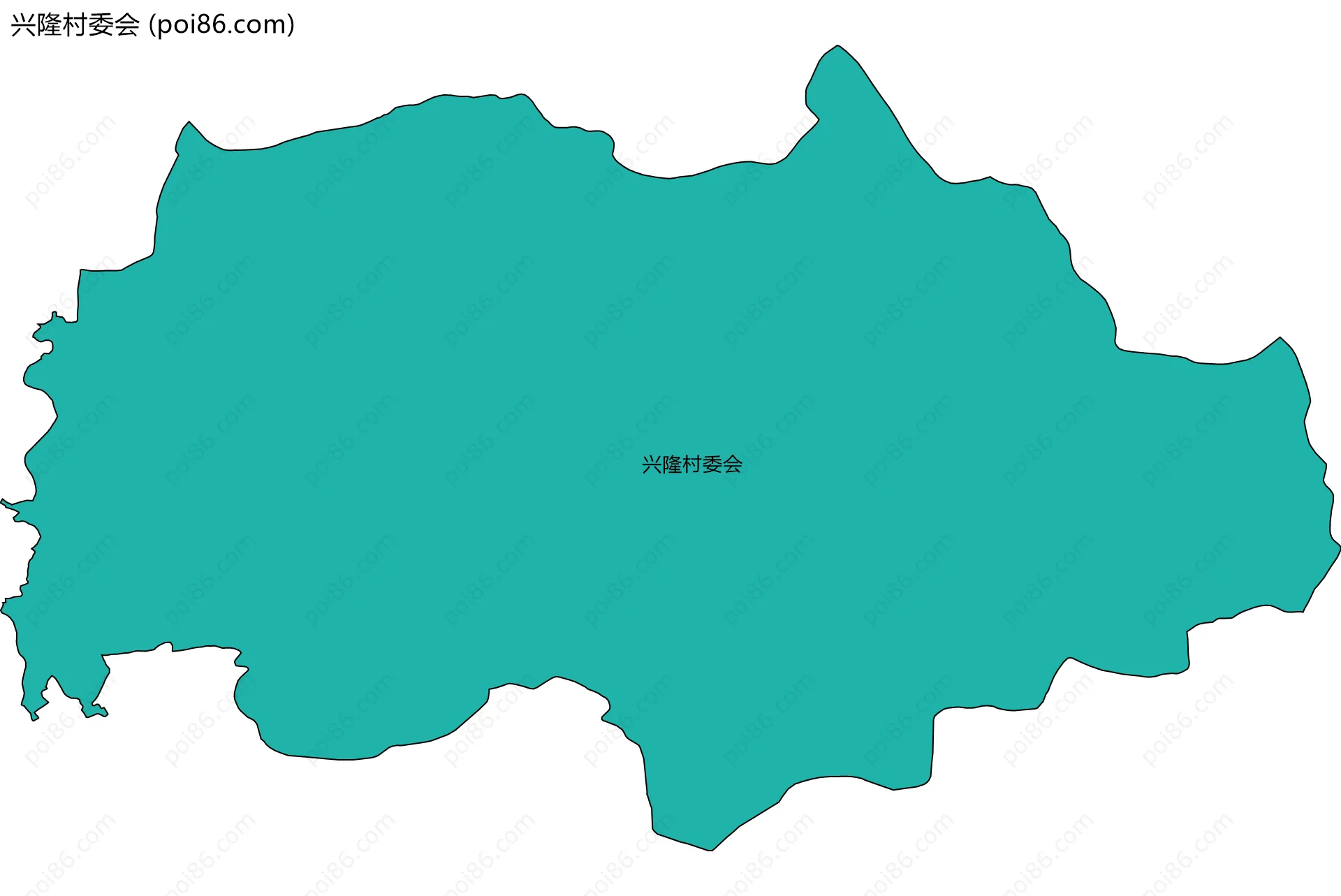 兴隆村委会边界地图