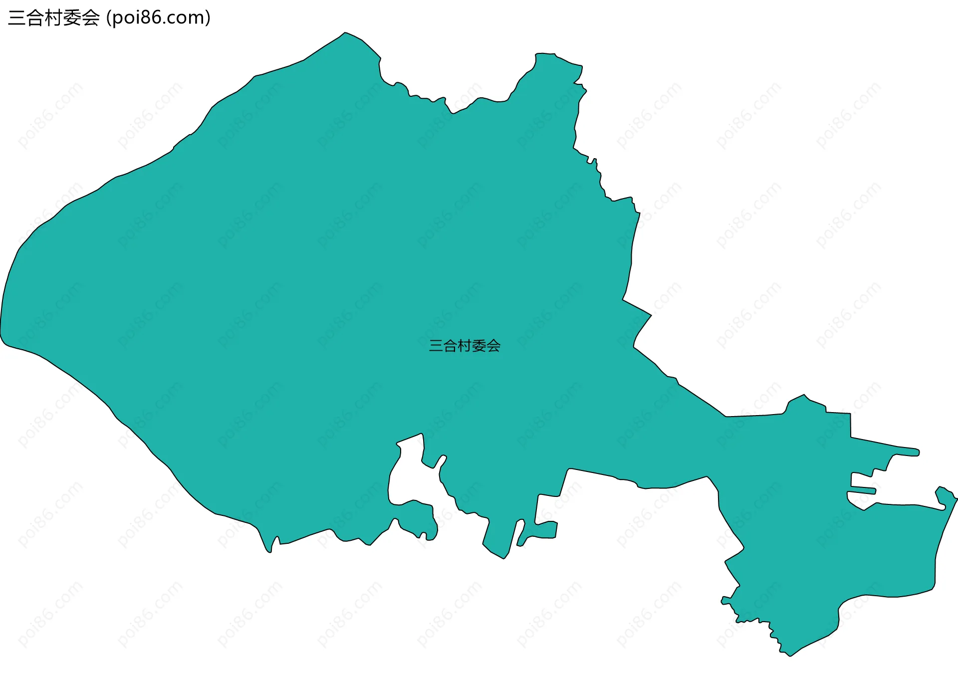 三合村委会边界地图