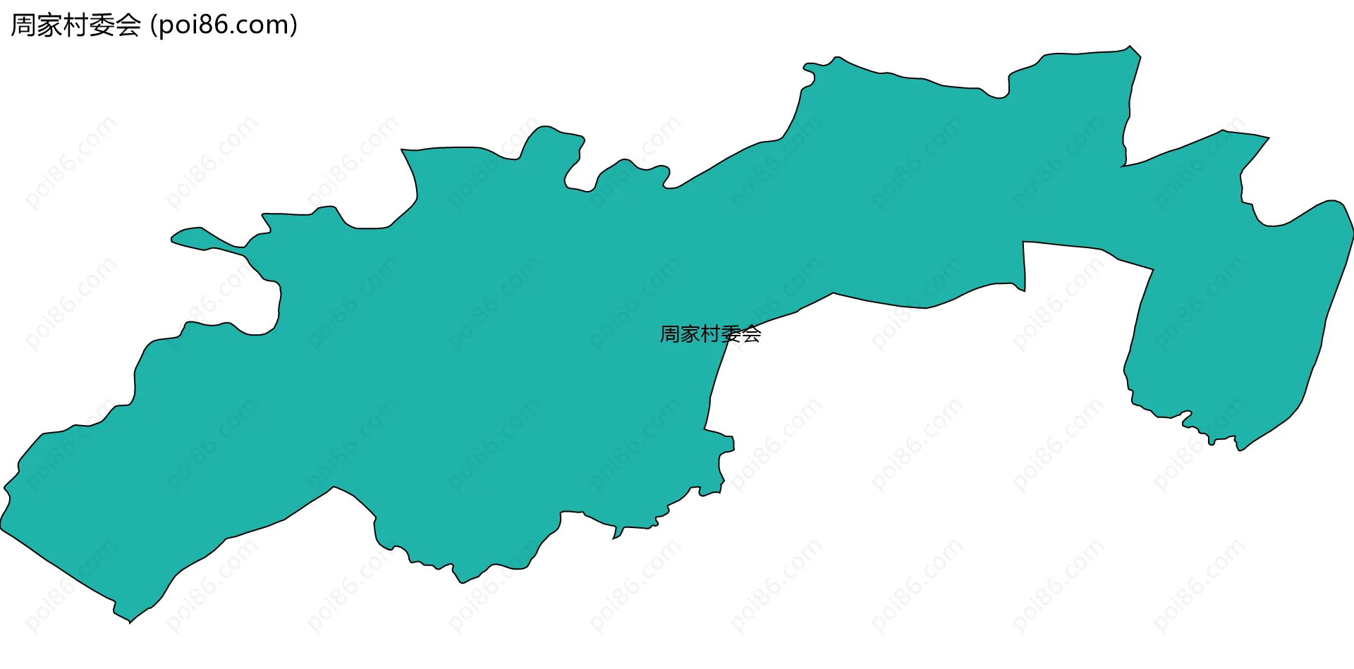 周家村委会边界地图