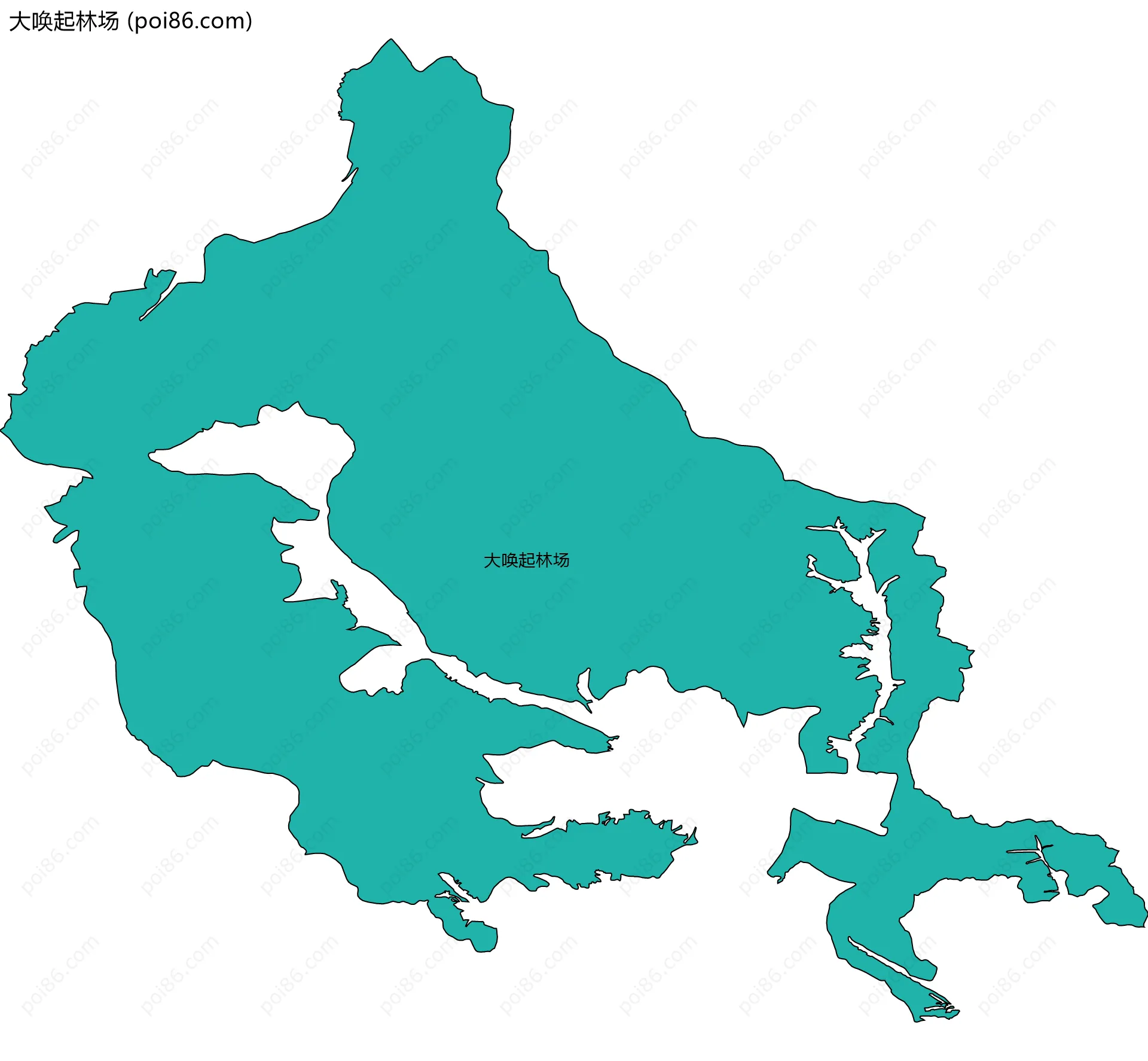 大唤起林场边界地图