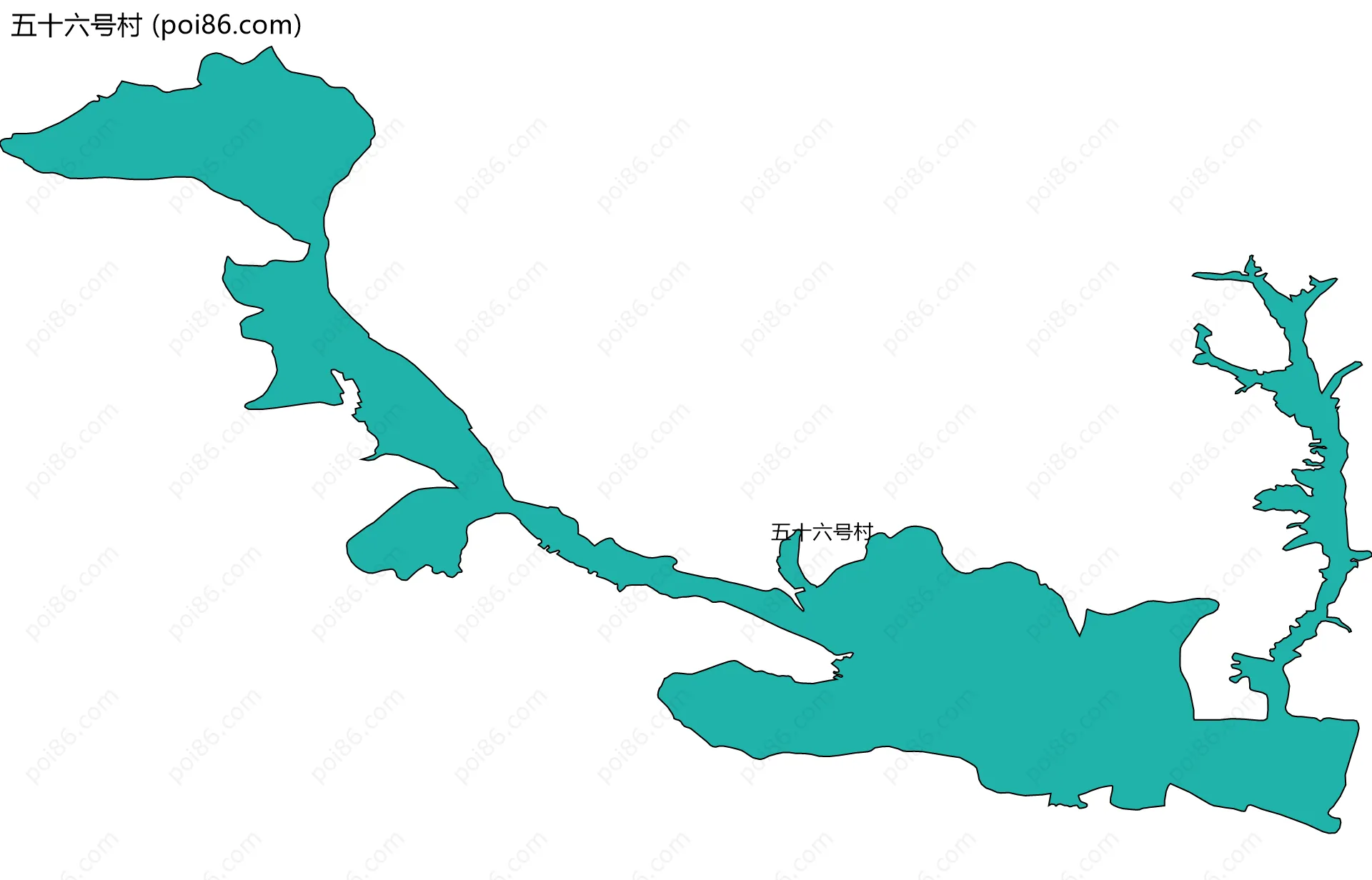 五十六号村边界地图
