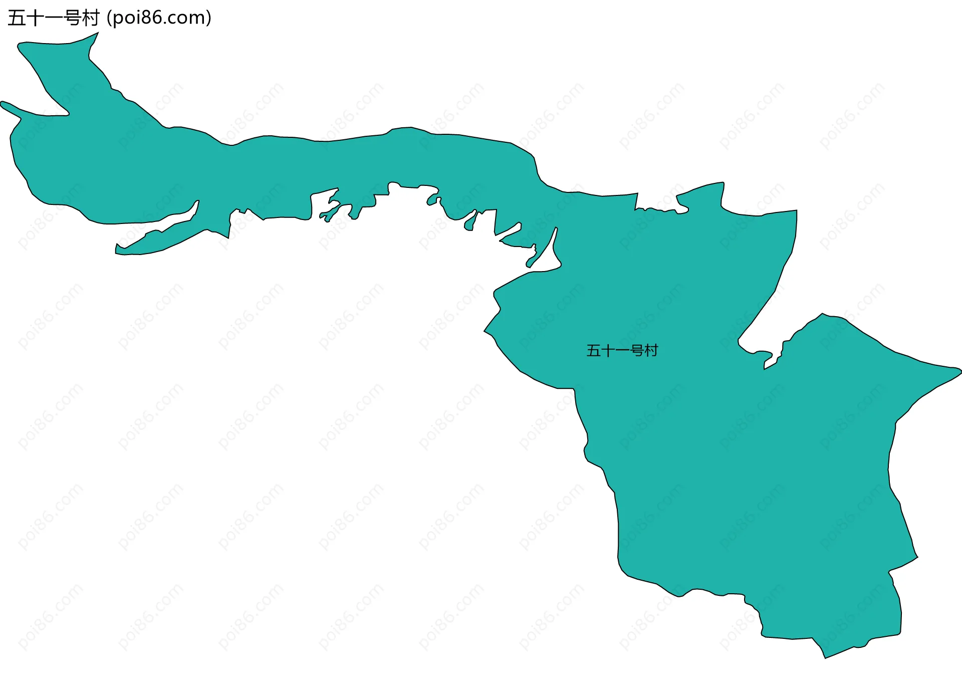 五十一号村边界地图