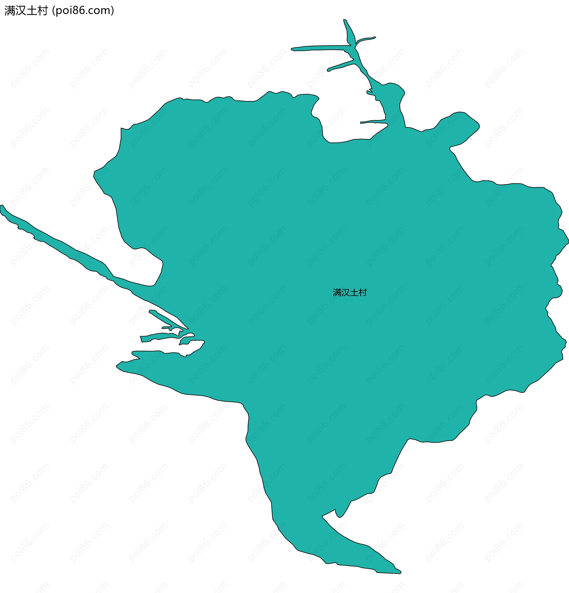 满汉土村边界地图