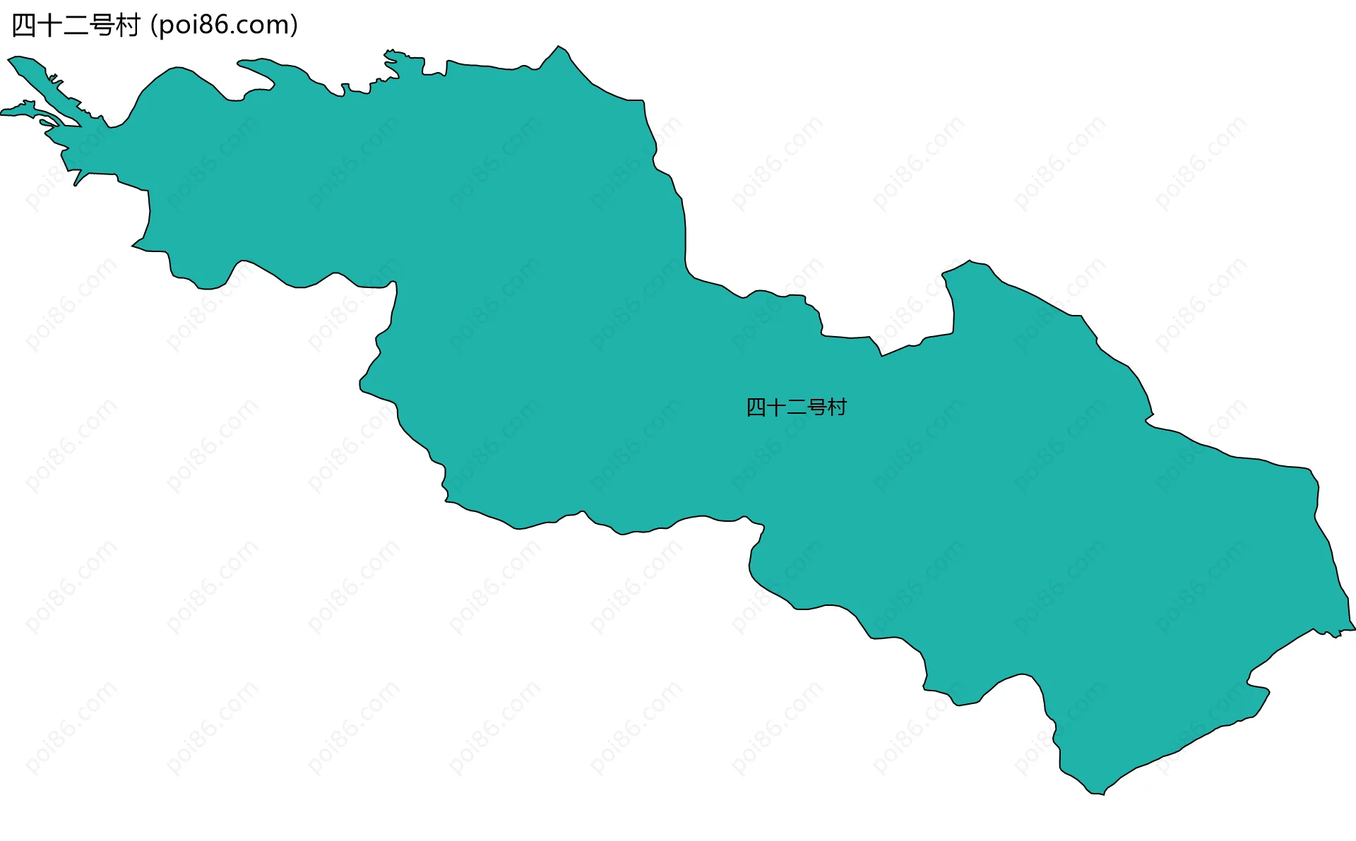 四十二号村边界地图