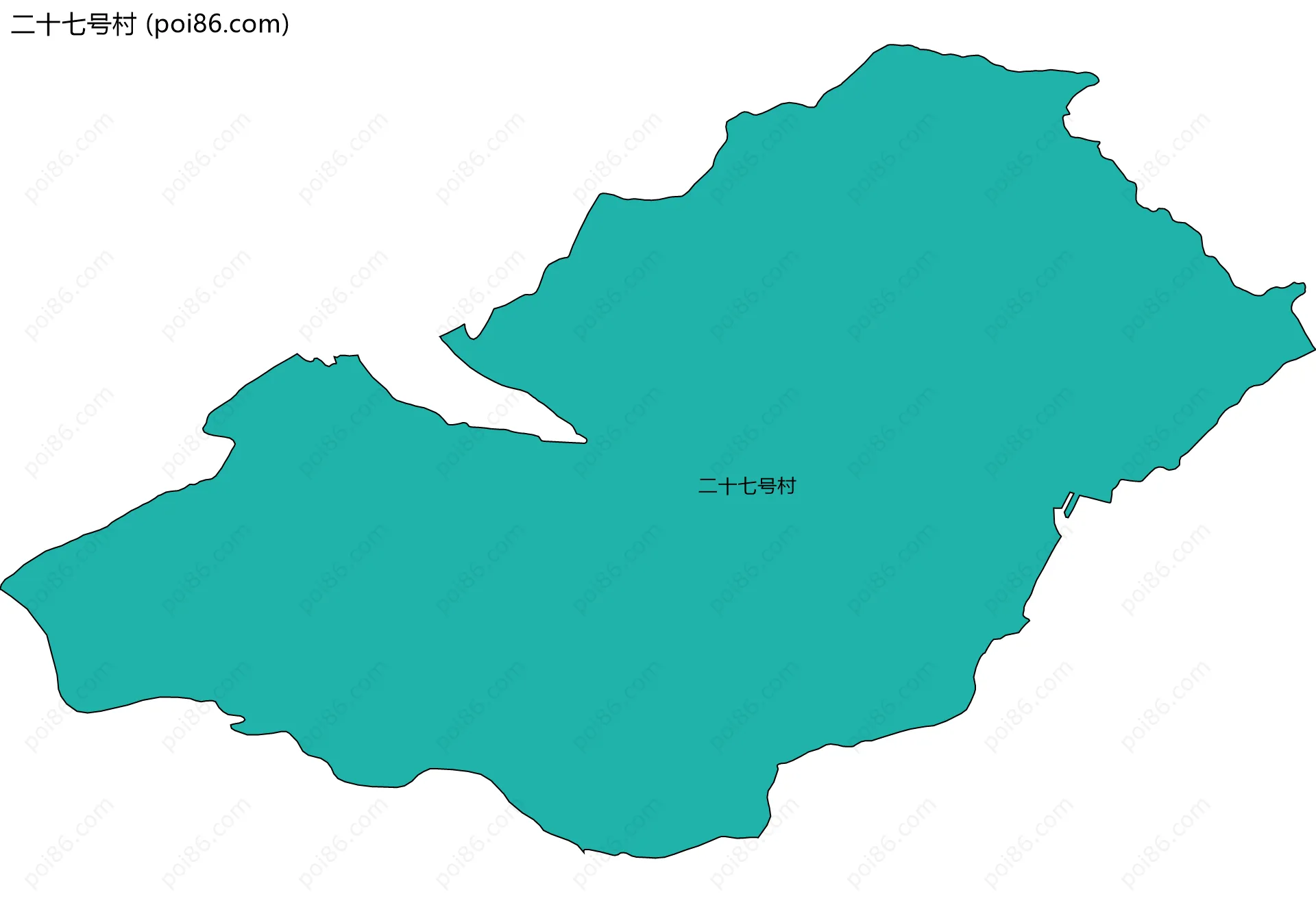 二十七号村边界地图