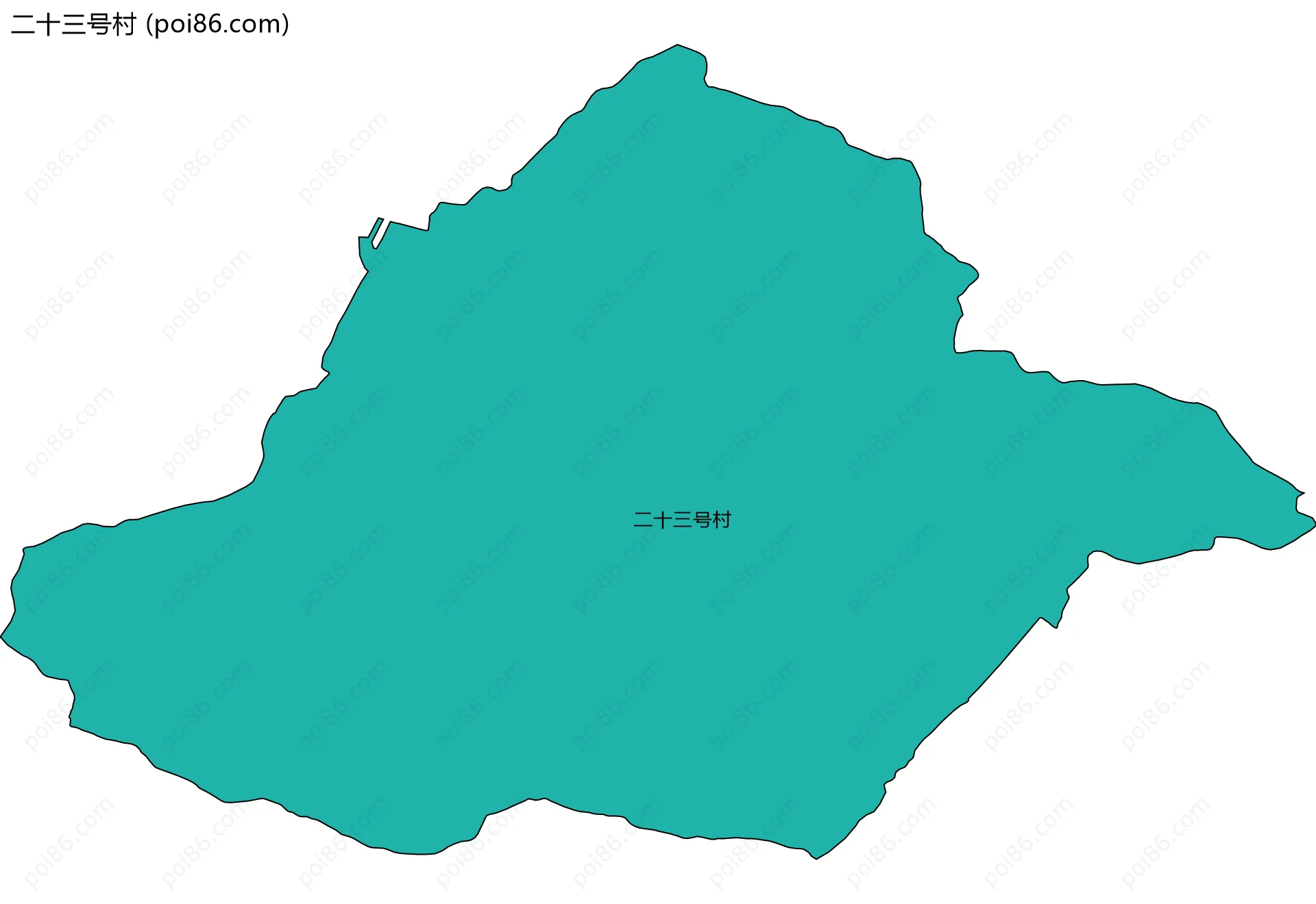 二十三号村边界地图