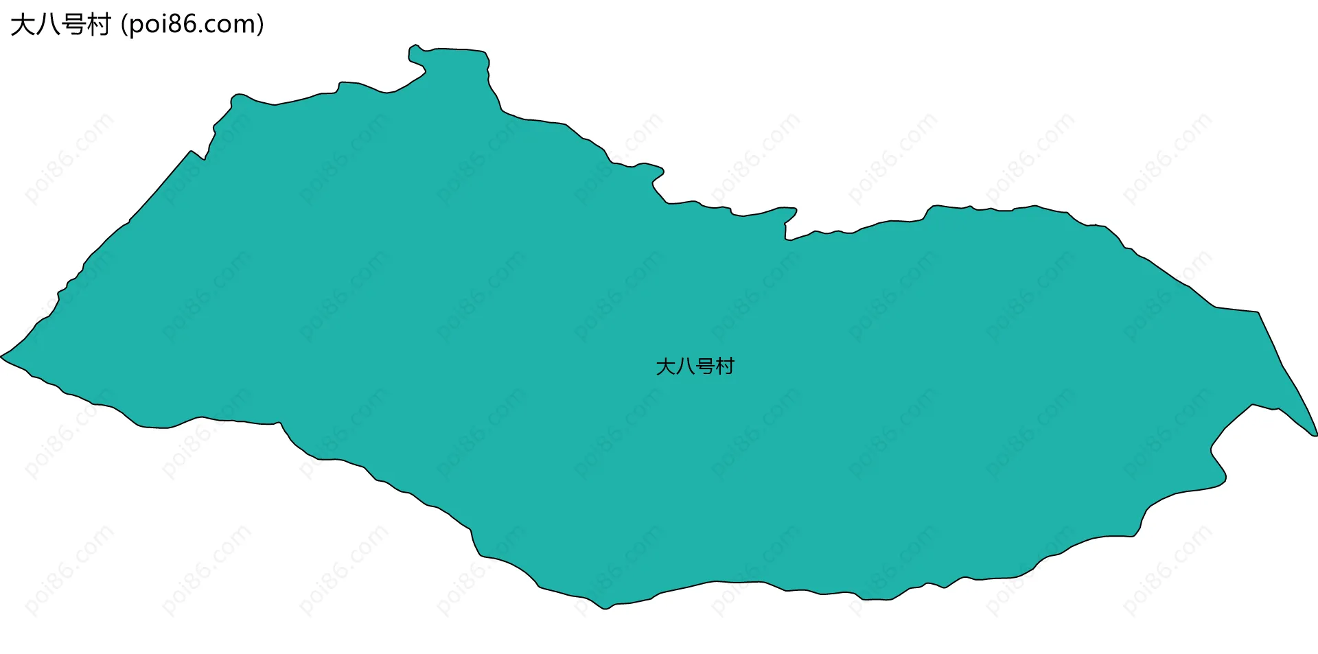 大八号村边界地图