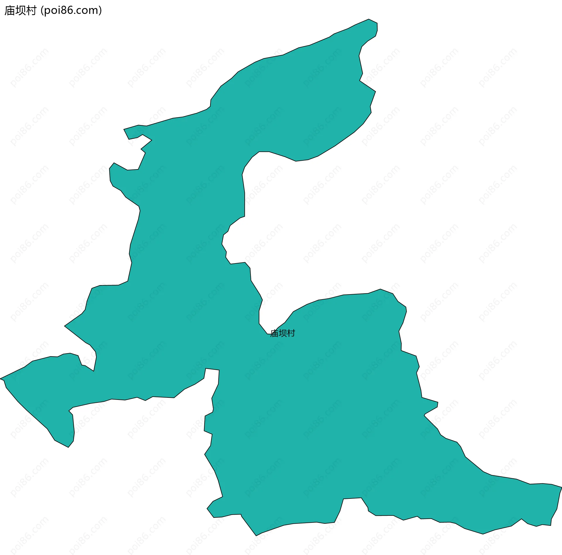 庙坝村边界地图