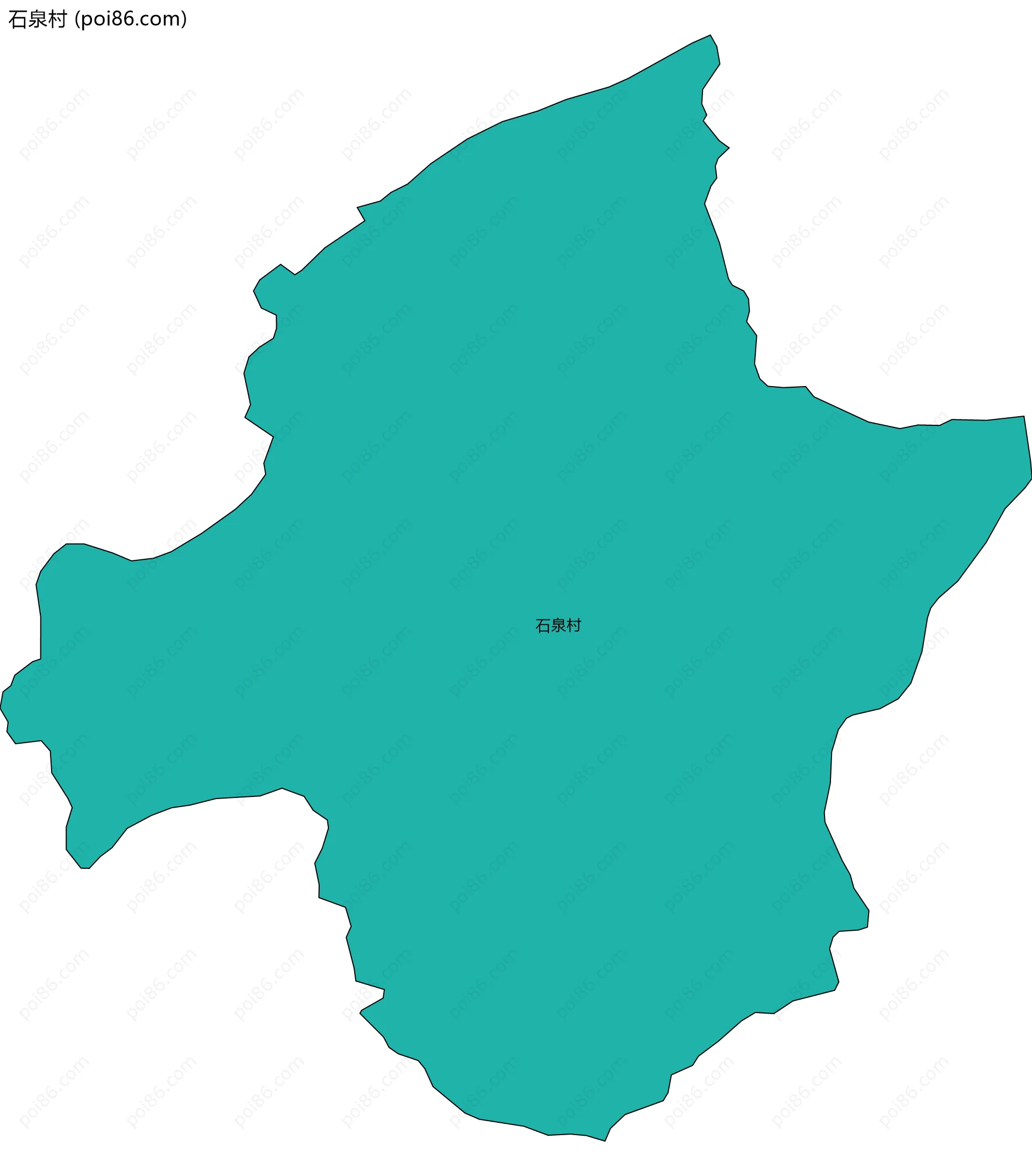 石泉村边界地图