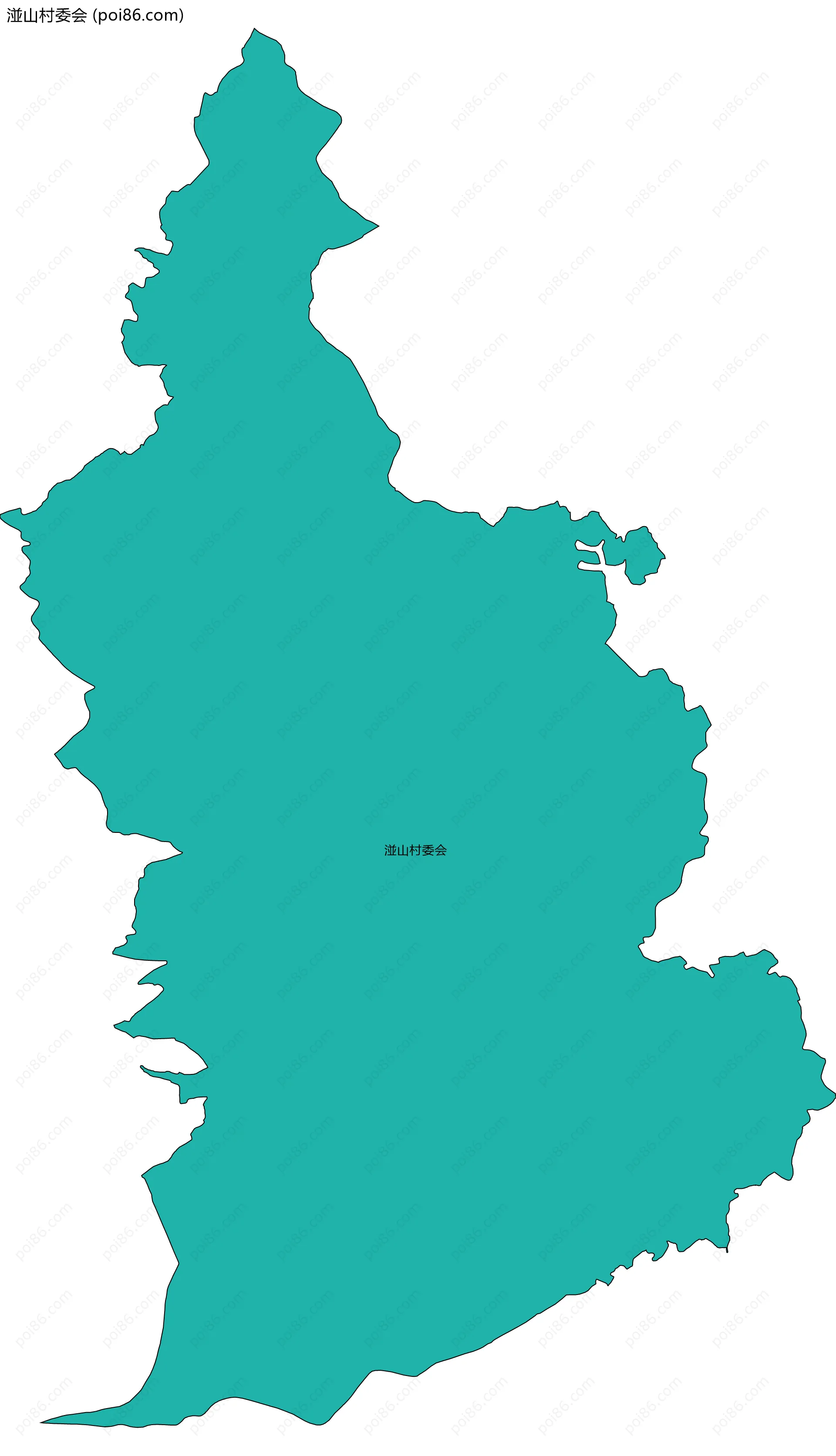 湴山村委会边界地图