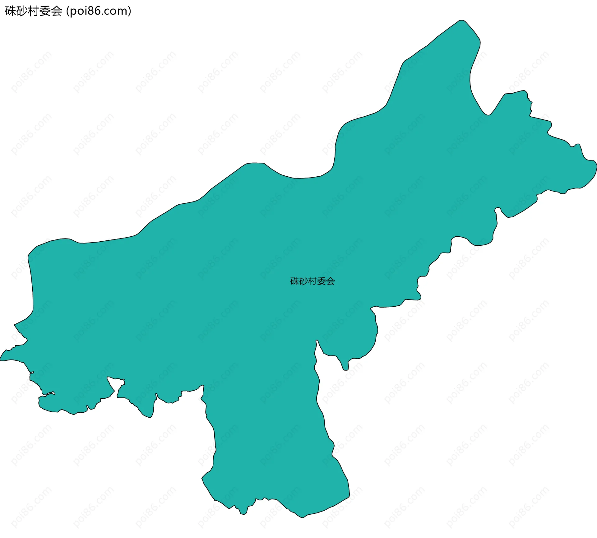 硃砂村委会边界地图