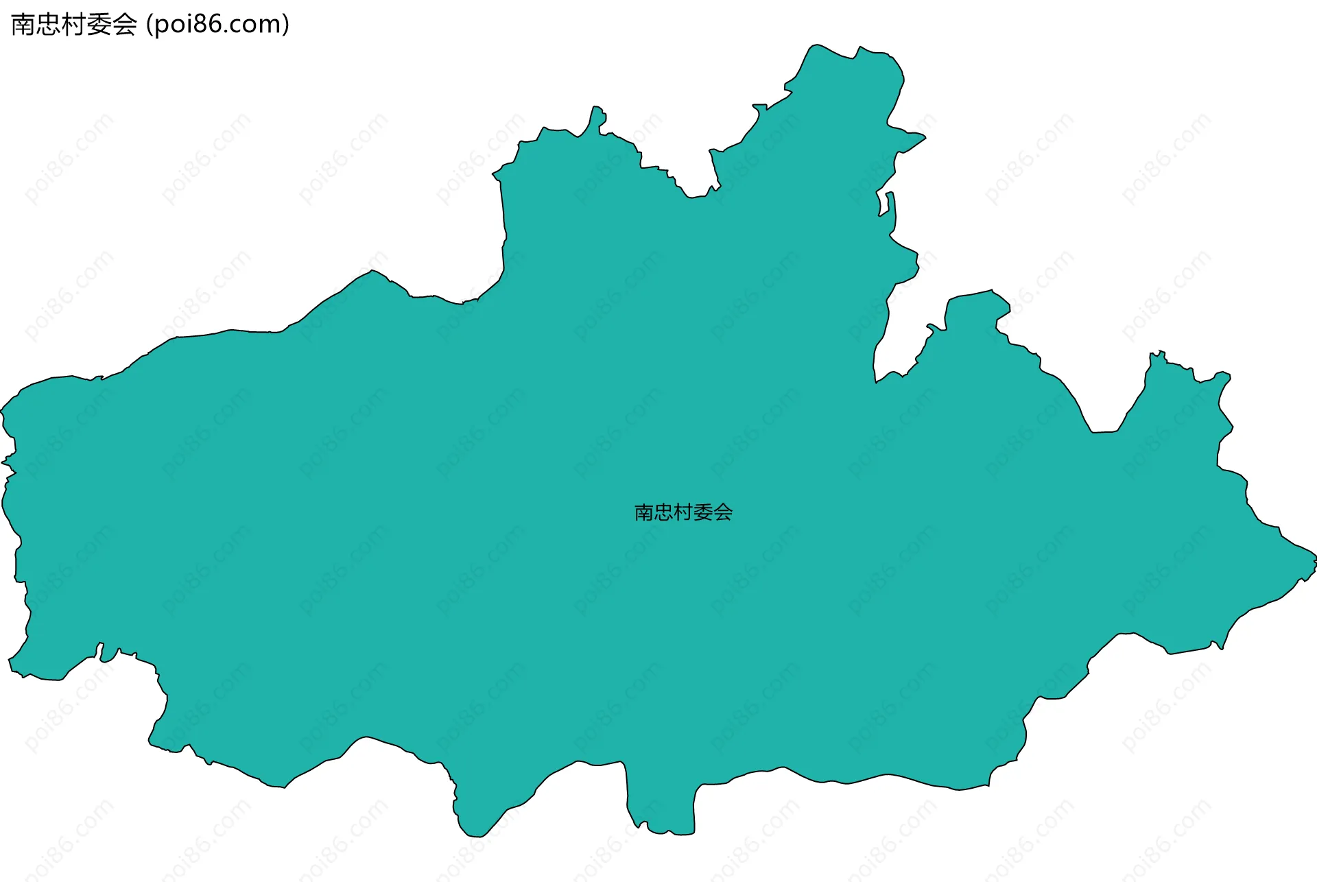 南忠村委会边界地图