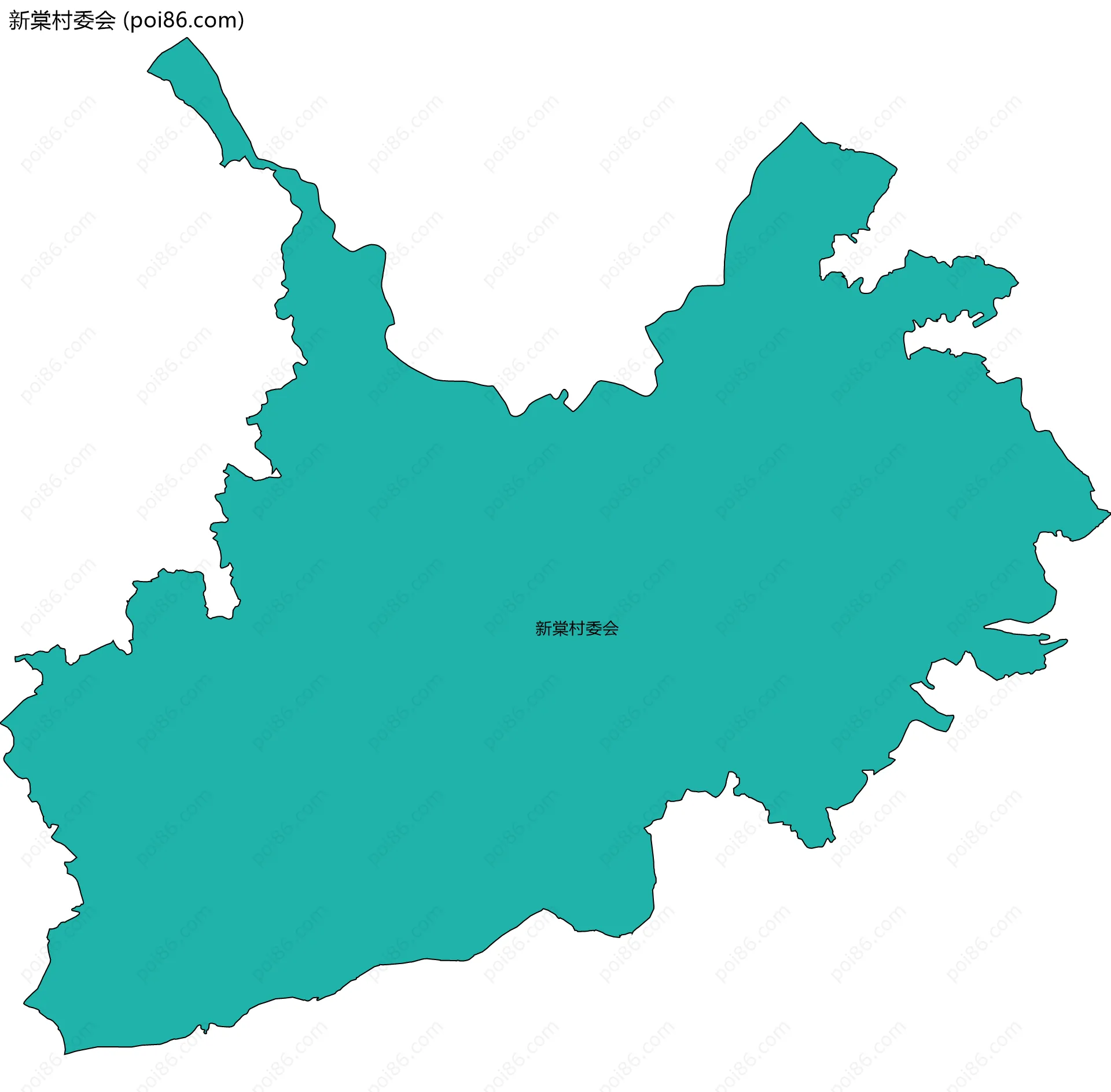 新棠村委会边界地图