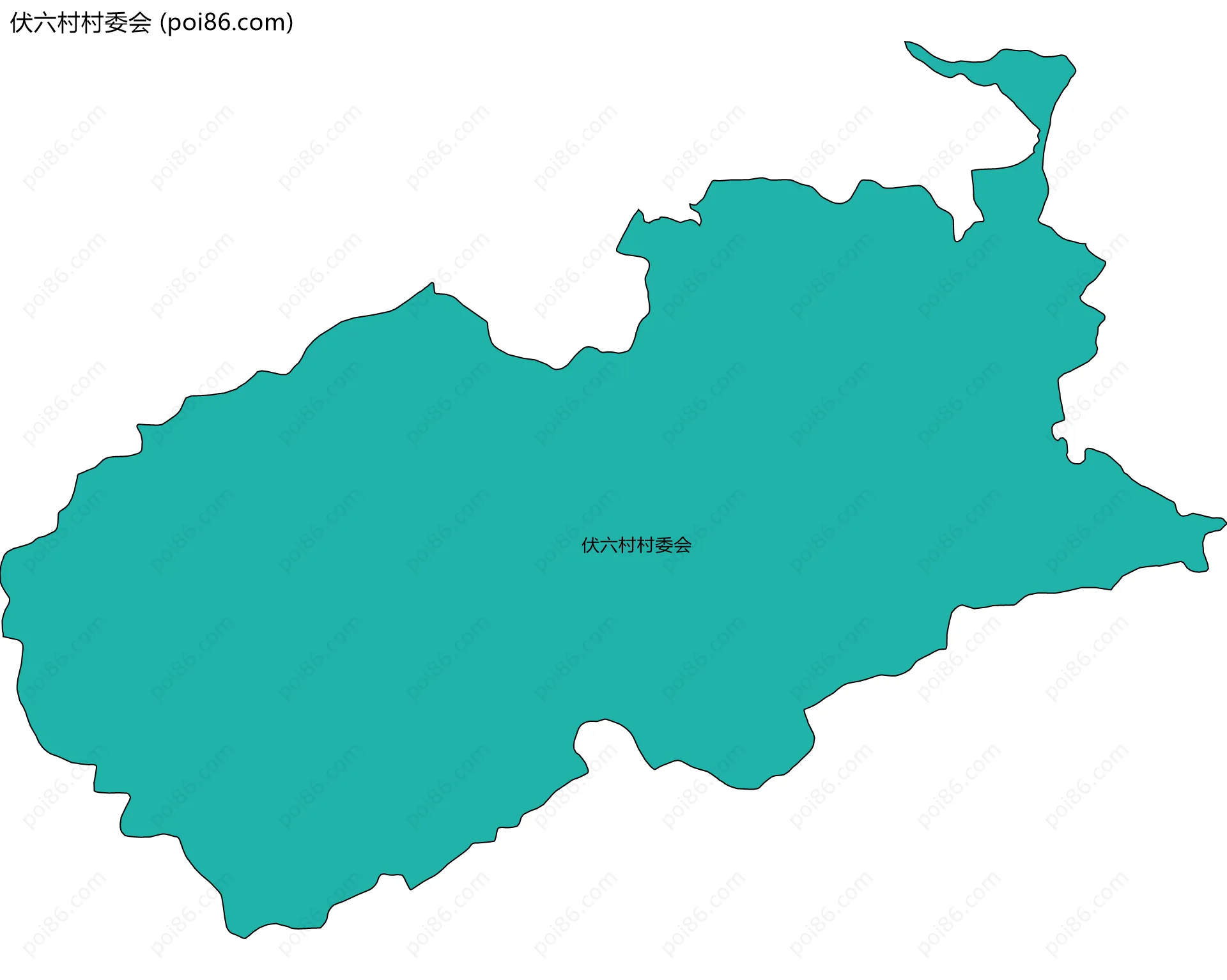 伏六村村委会边界地图