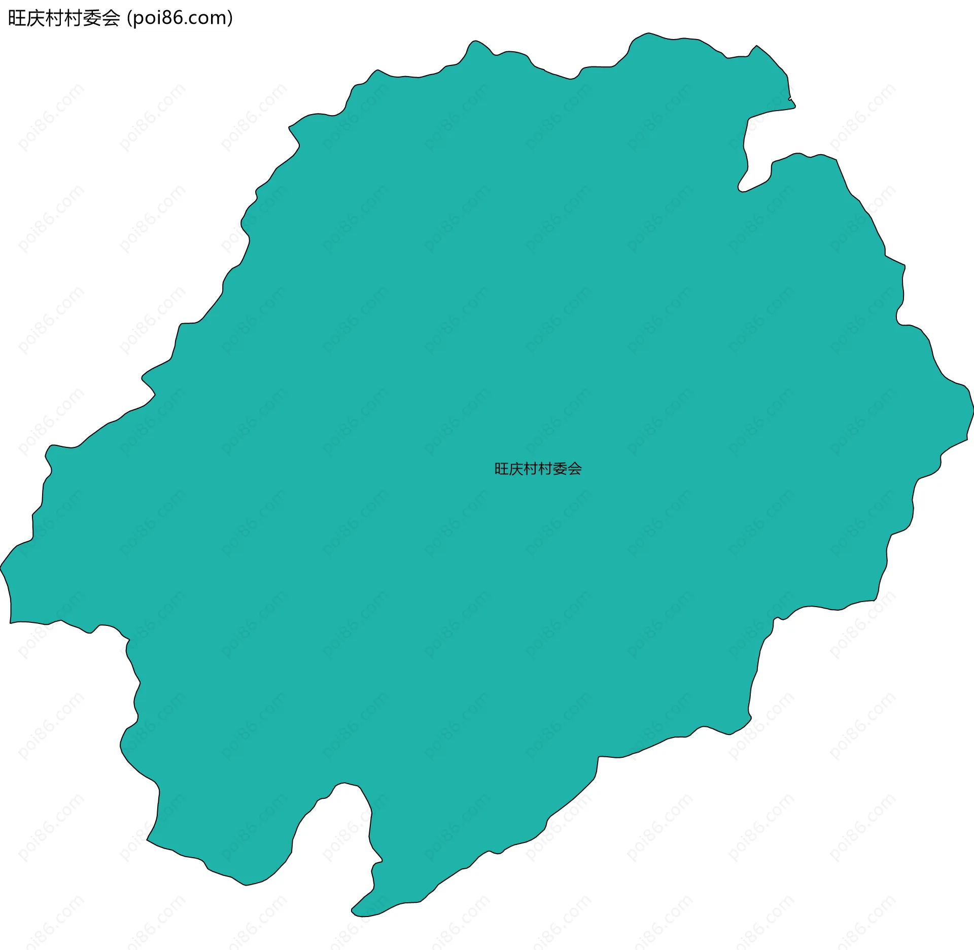 旺庆村村委会边界地图