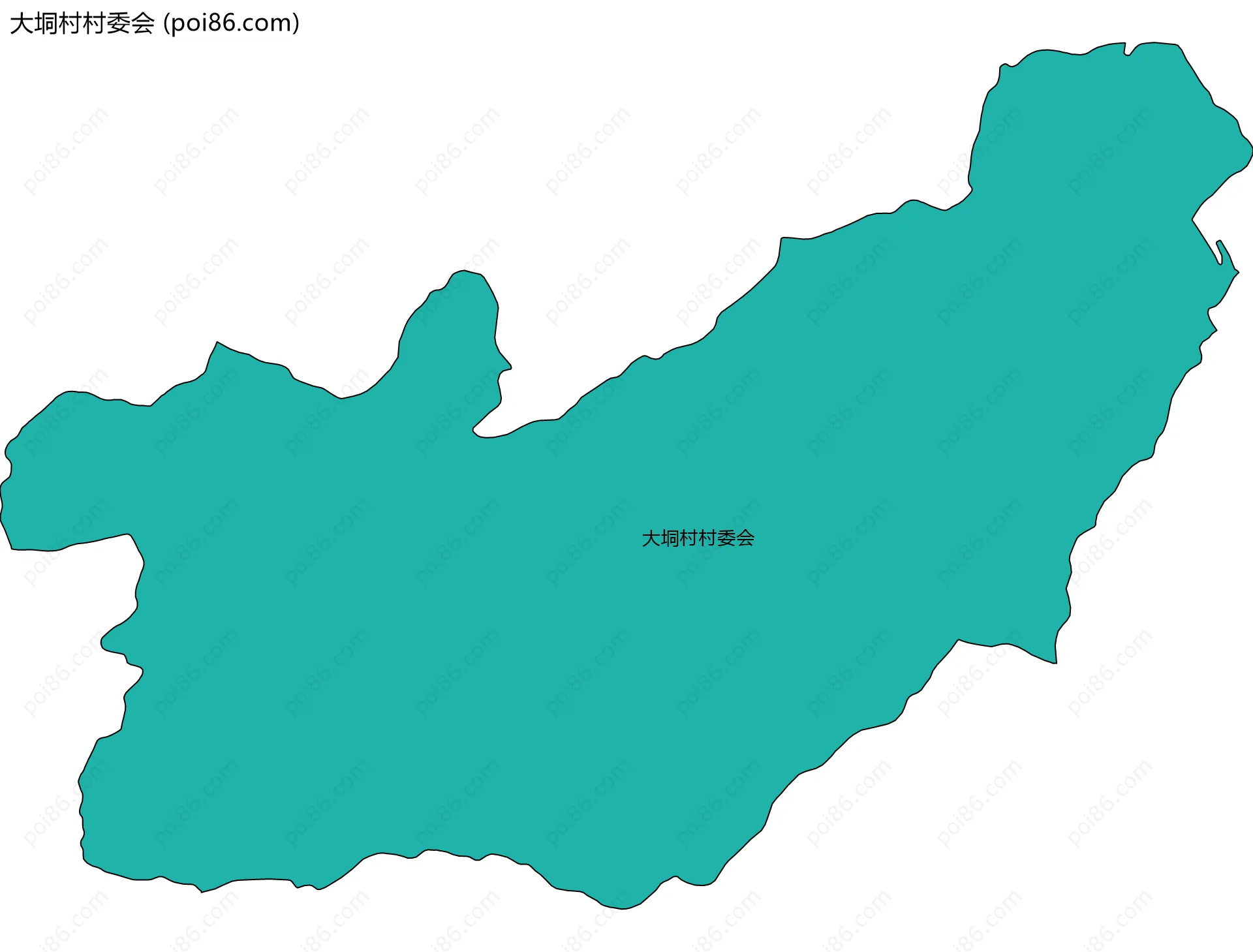 大垌村村委会边界地图