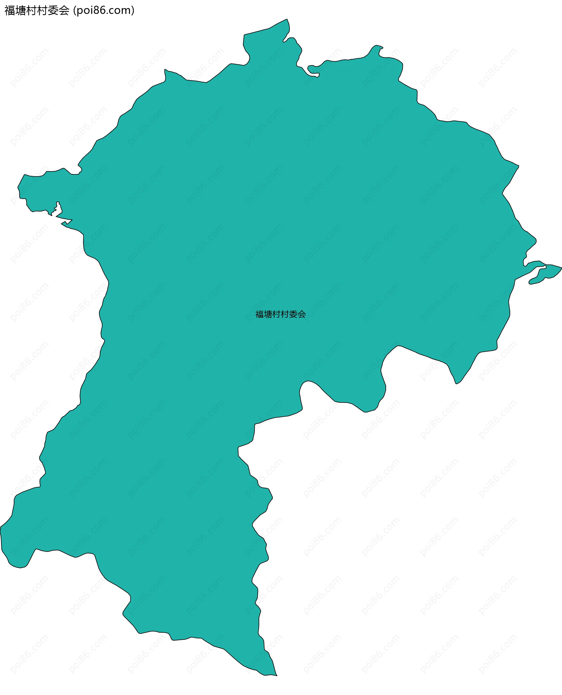 福塘村村委会边界地图