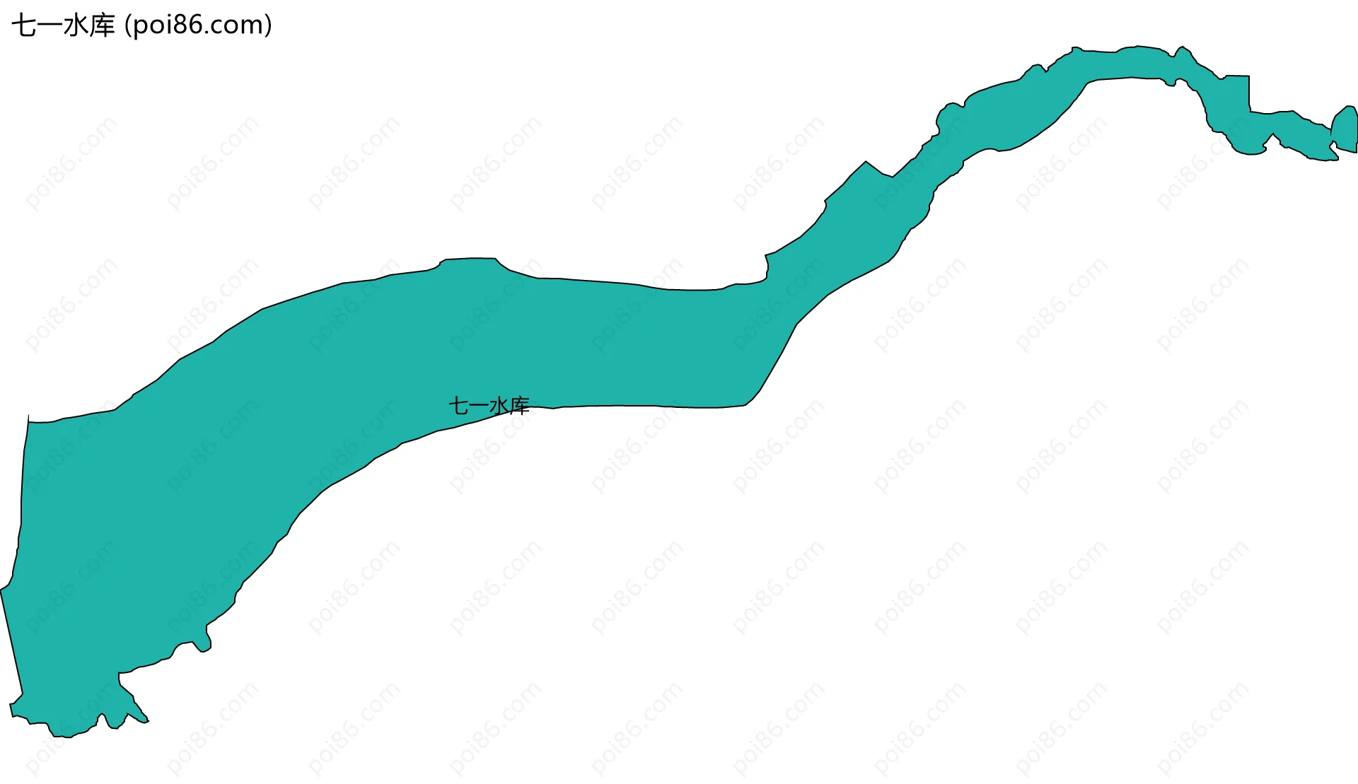 七一水库边界地图