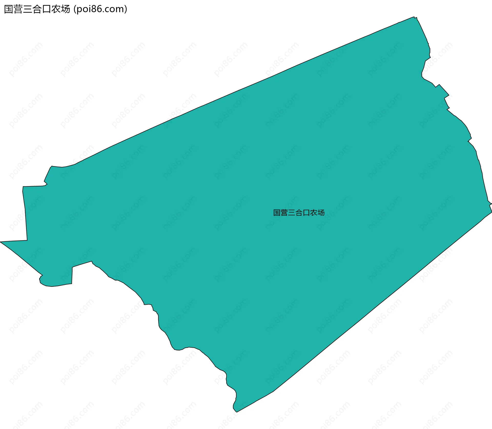 国营三合口农场边界地图