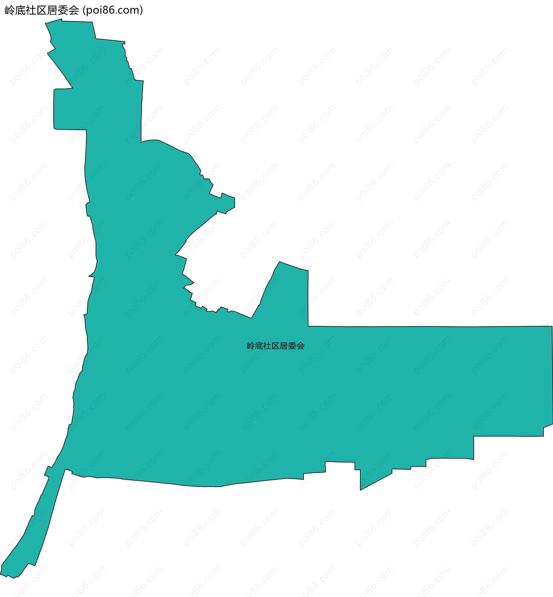 岭底社区居委会边界地图