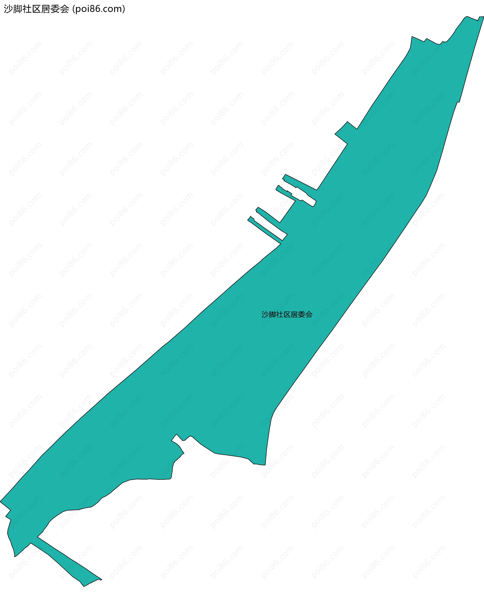 沙脚社区居委会边界地图