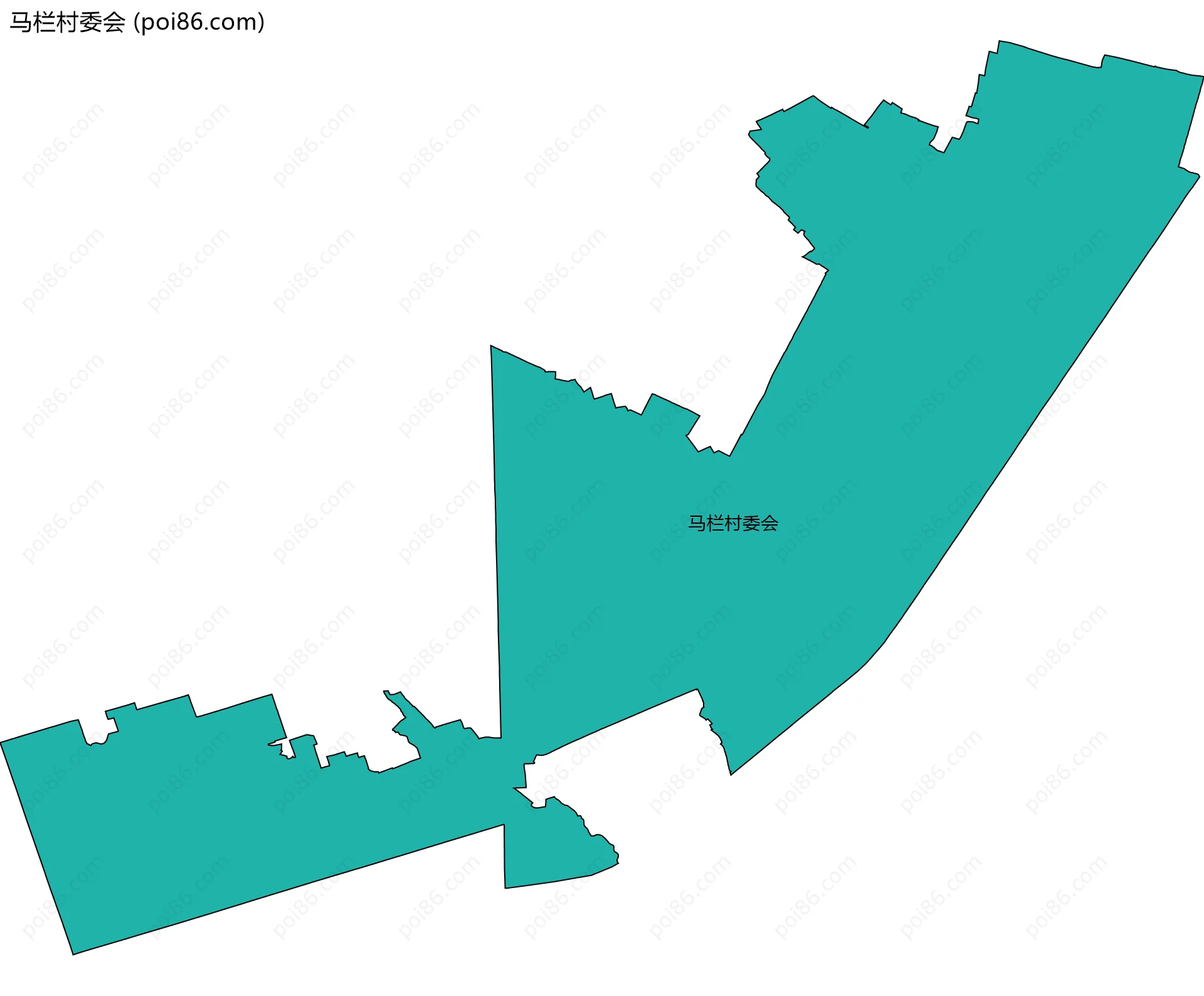 马栏村委会边界地图